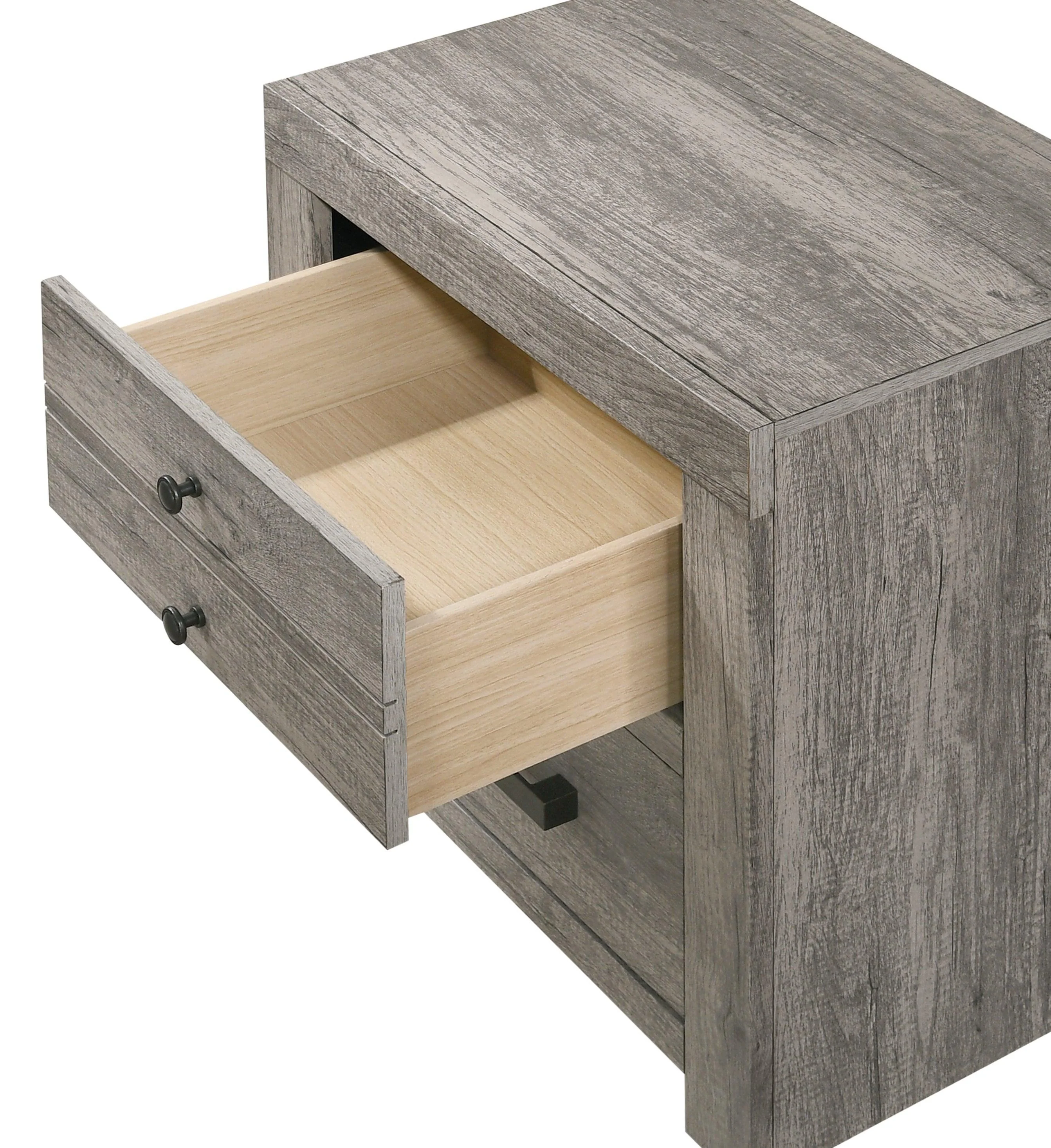 Tundra Nightstand Gray 2 Drawers - Image 2
