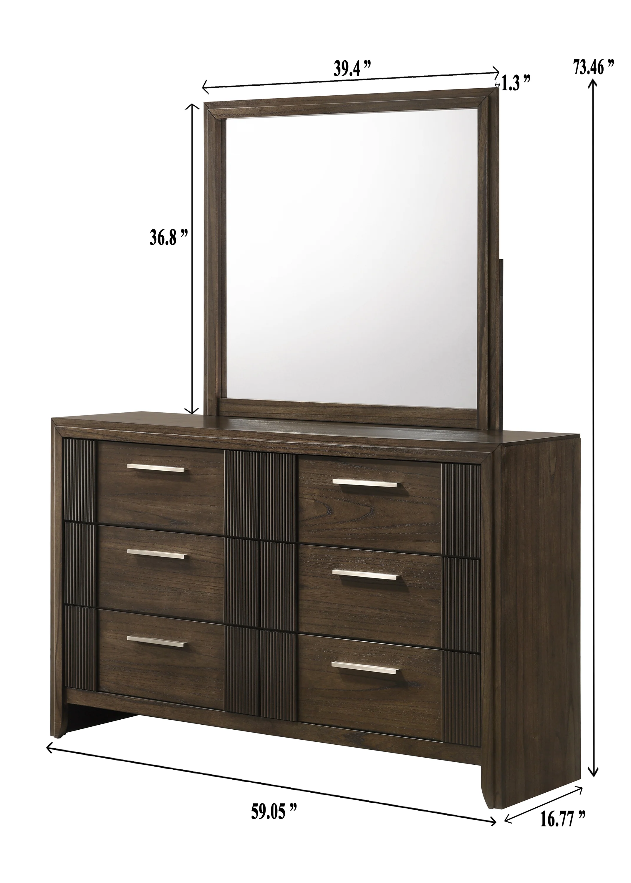 Carlton Brown Dresser - Image 2