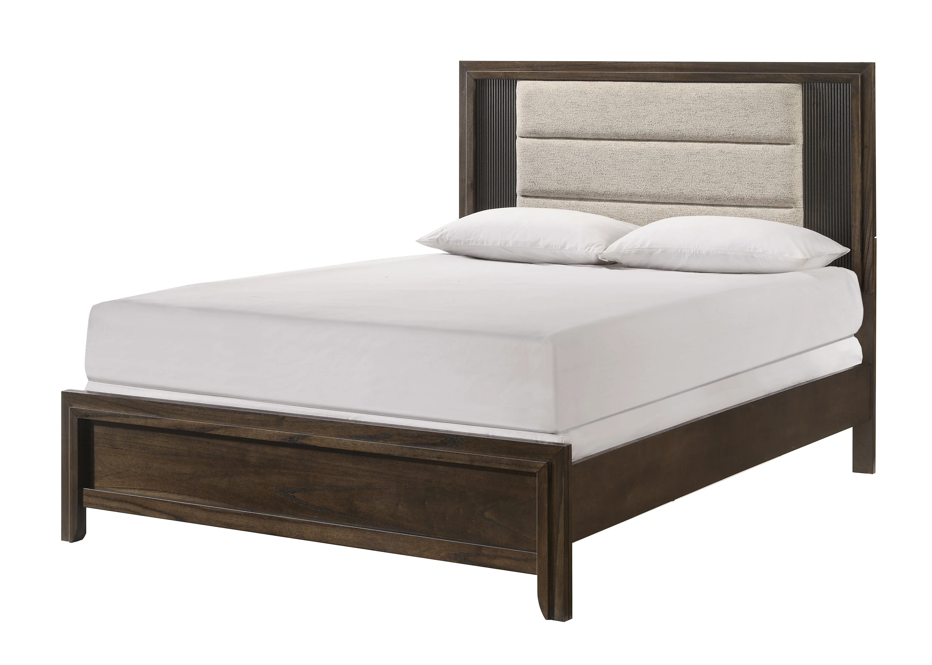 Carlton Brown Upholstered Panel Bedroom Set - Image 3