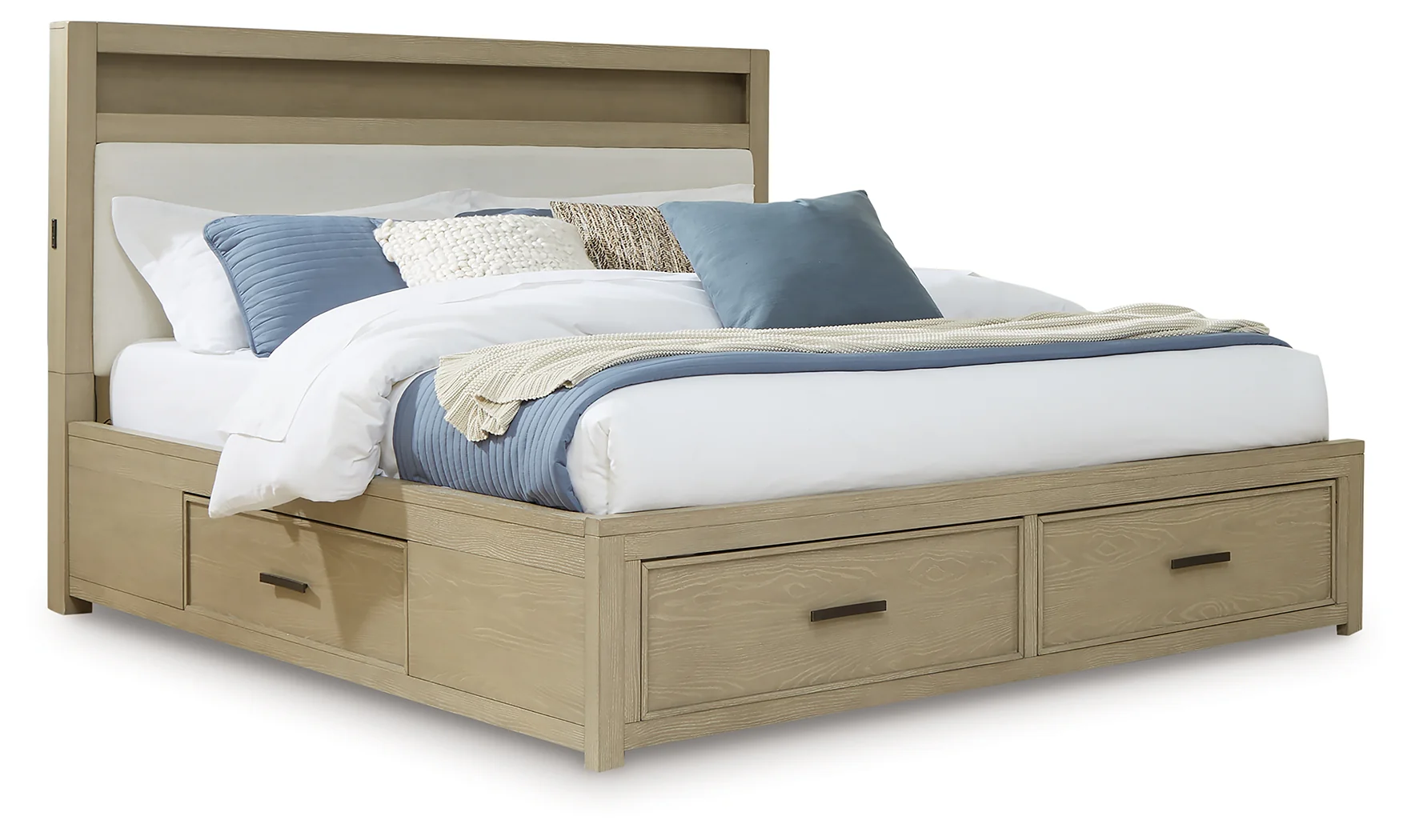 Calmoro Gray Queen Bookcase Bed - Image 2