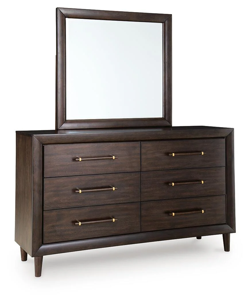Dantenton Merlot Dresser and Mirror - Image 2