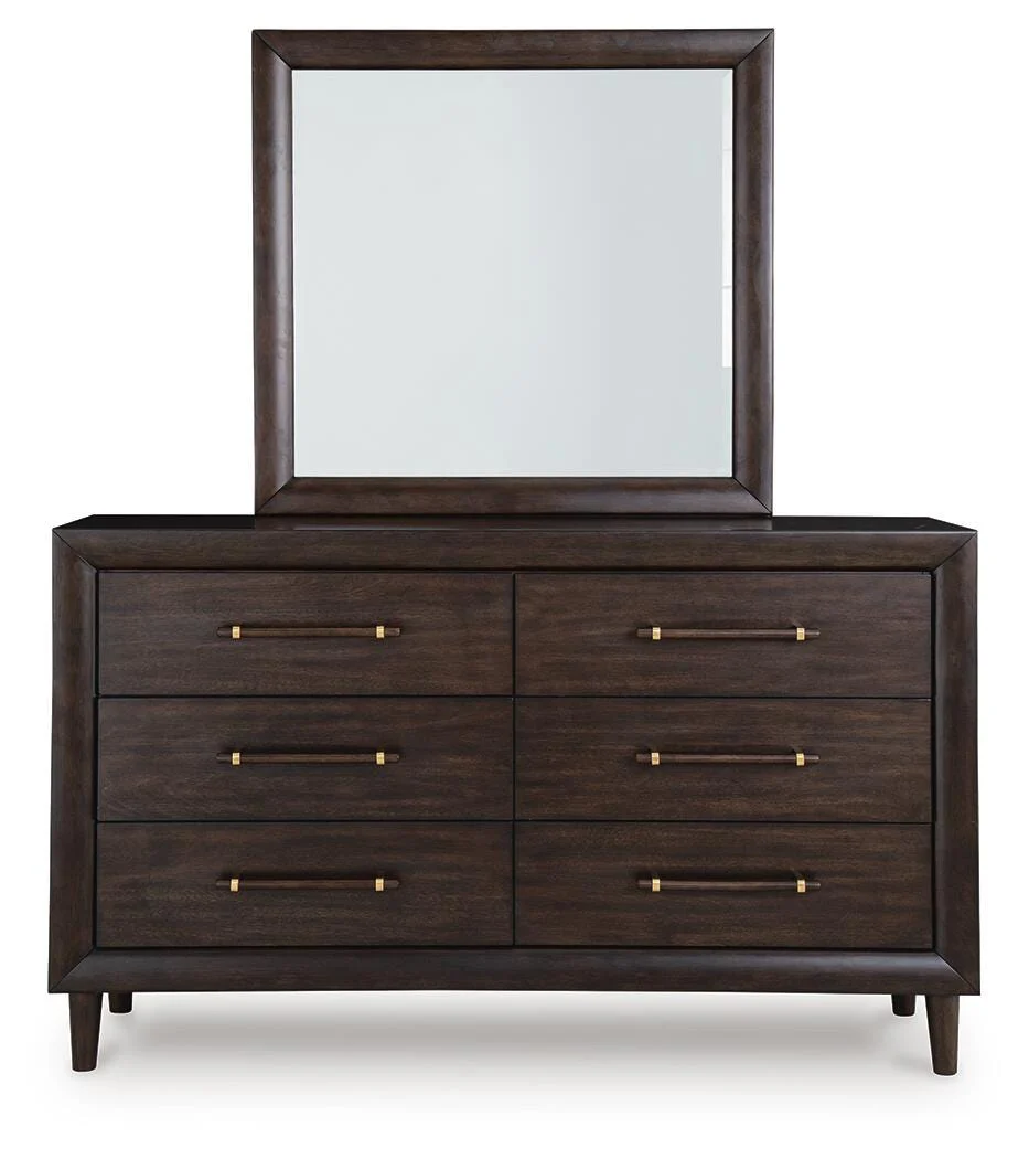 Dantenton Merlot Dresser and Mirror - Image 3