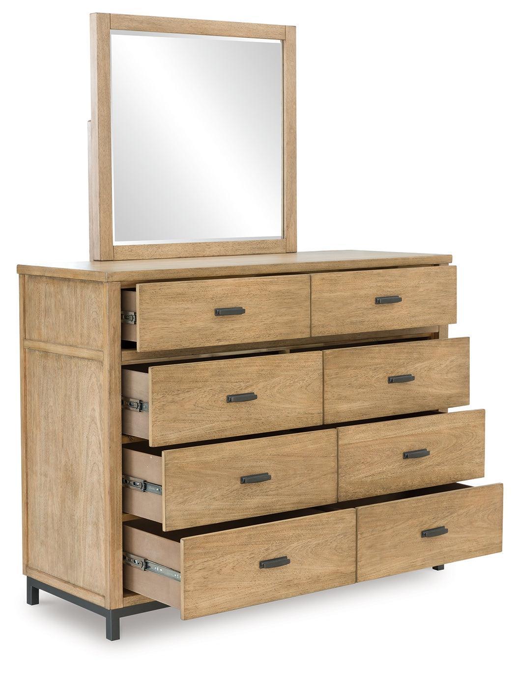 Tomtyn Light Brown Dresser and Mirror - Image 1