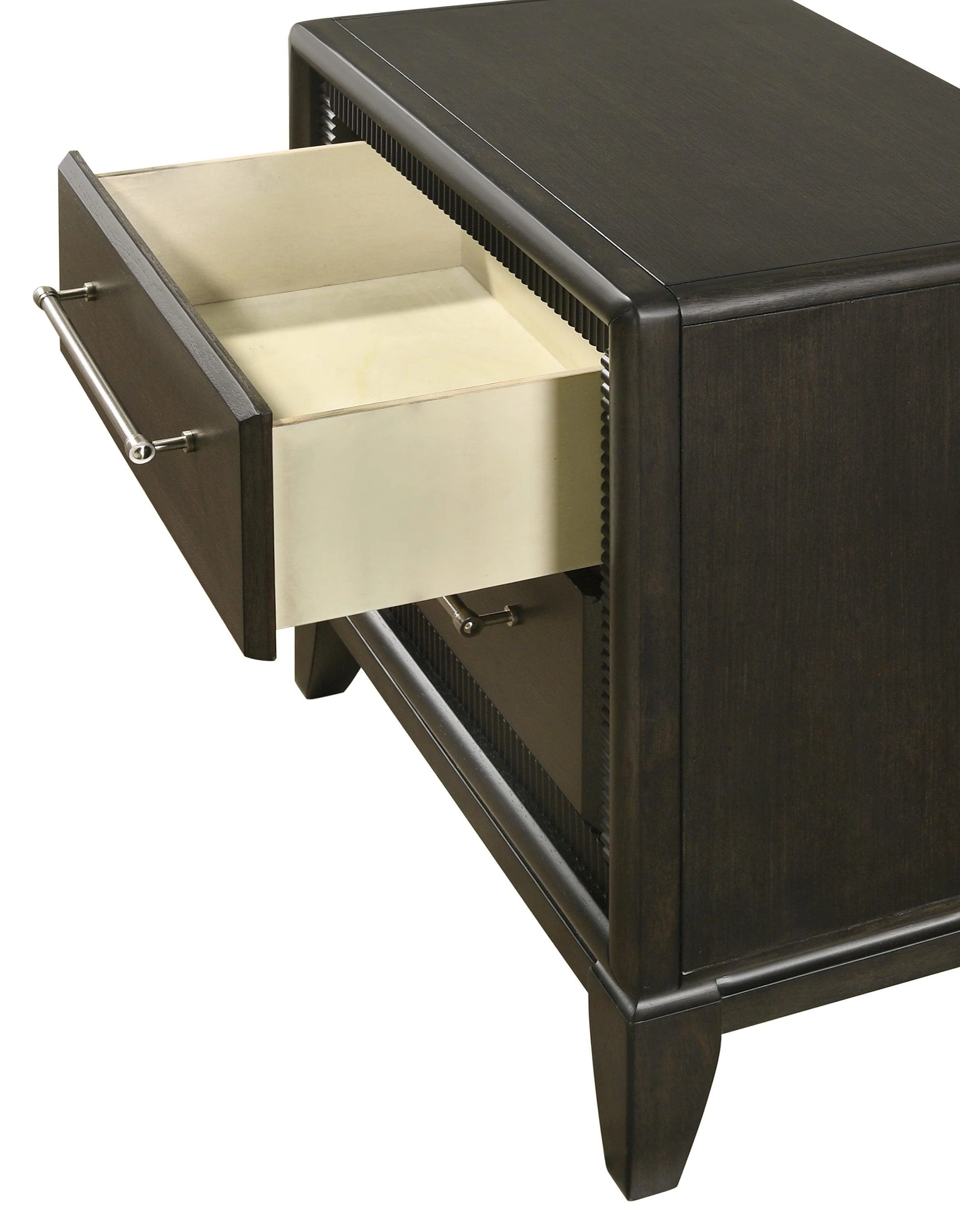 Saratoga Black 2 Drawers Nightstand - Image 2