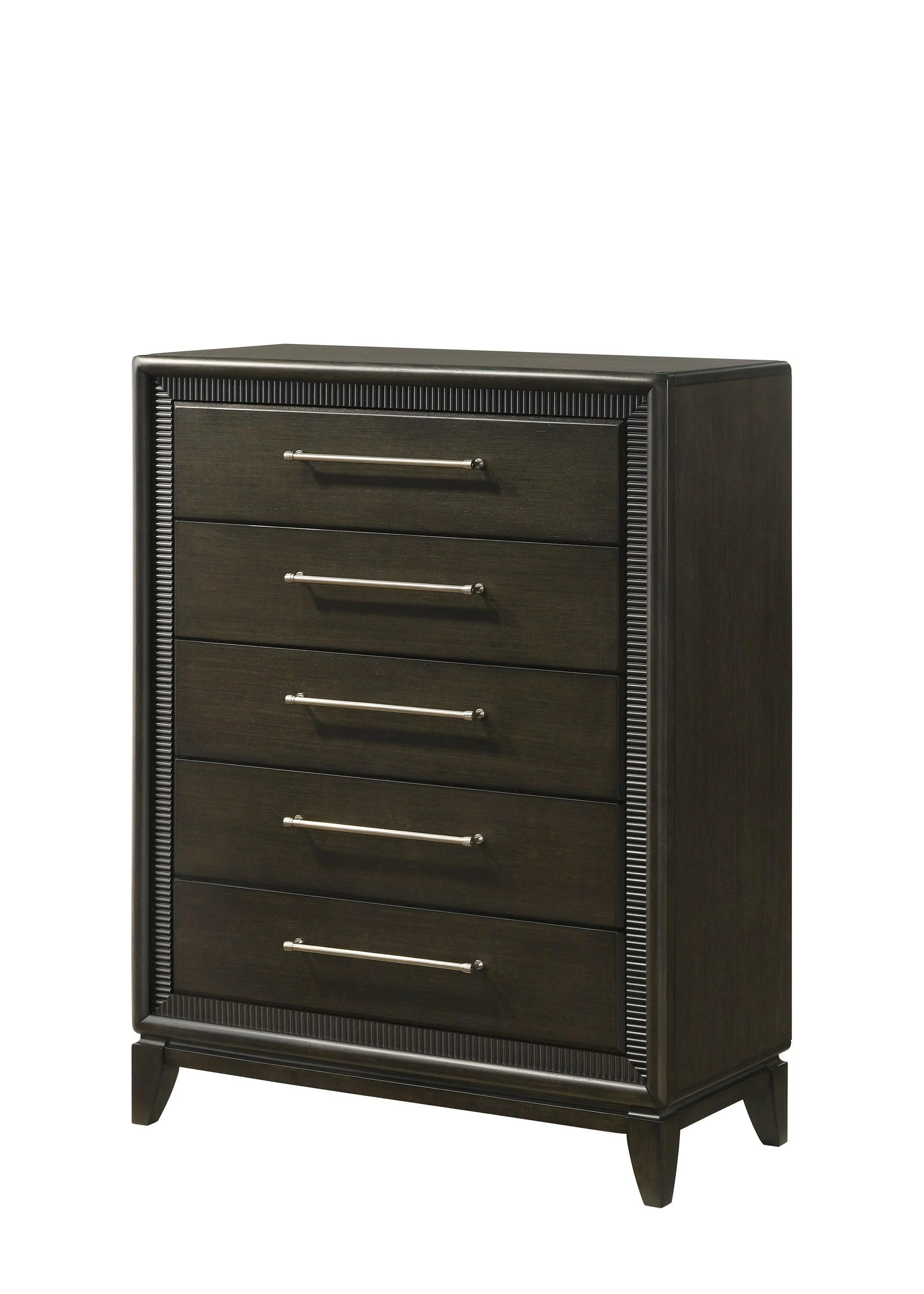 Saratoga Black 2 Drawers Nightstand - Image 3