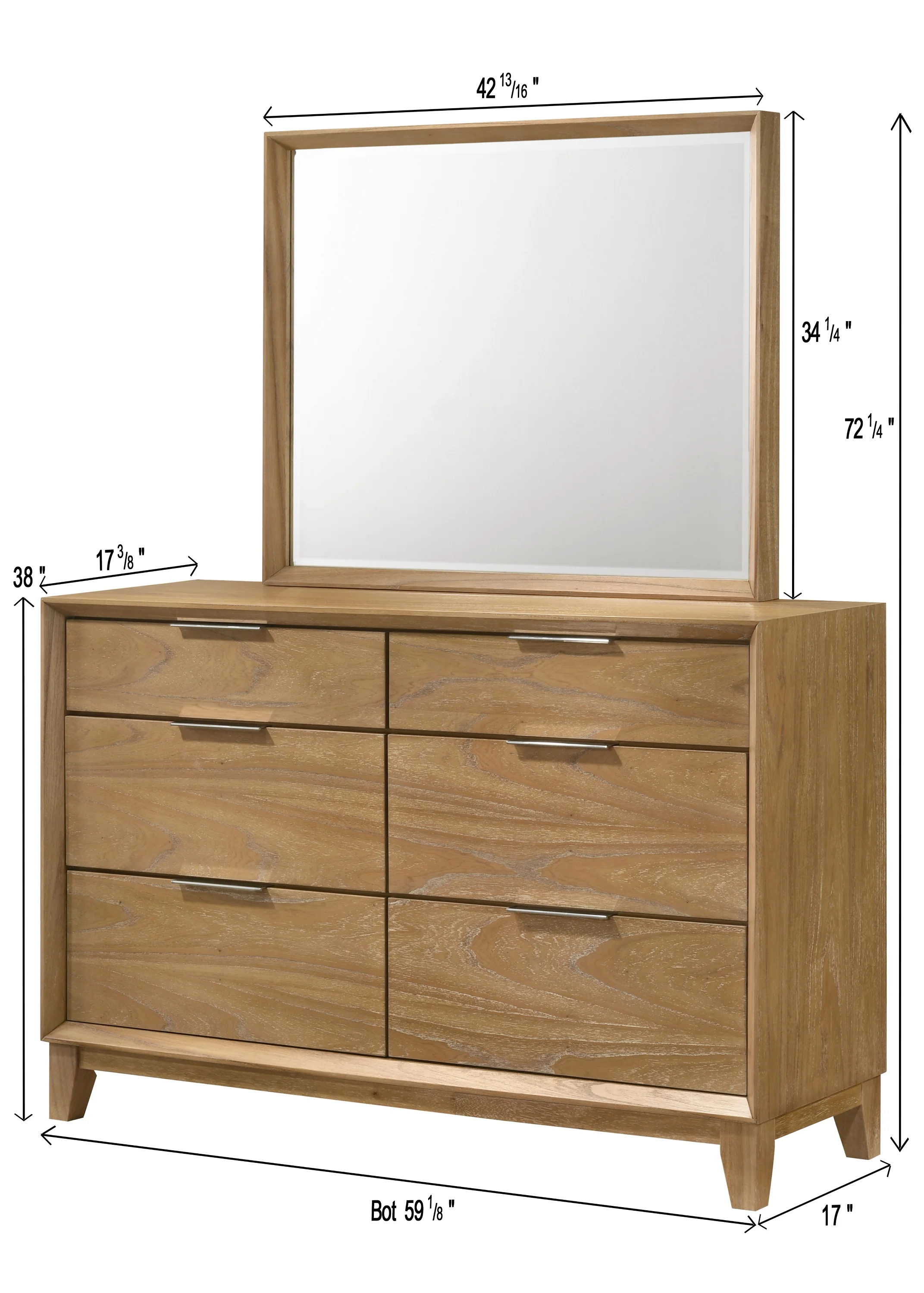 Florian Light Brown Dresser - Image 2