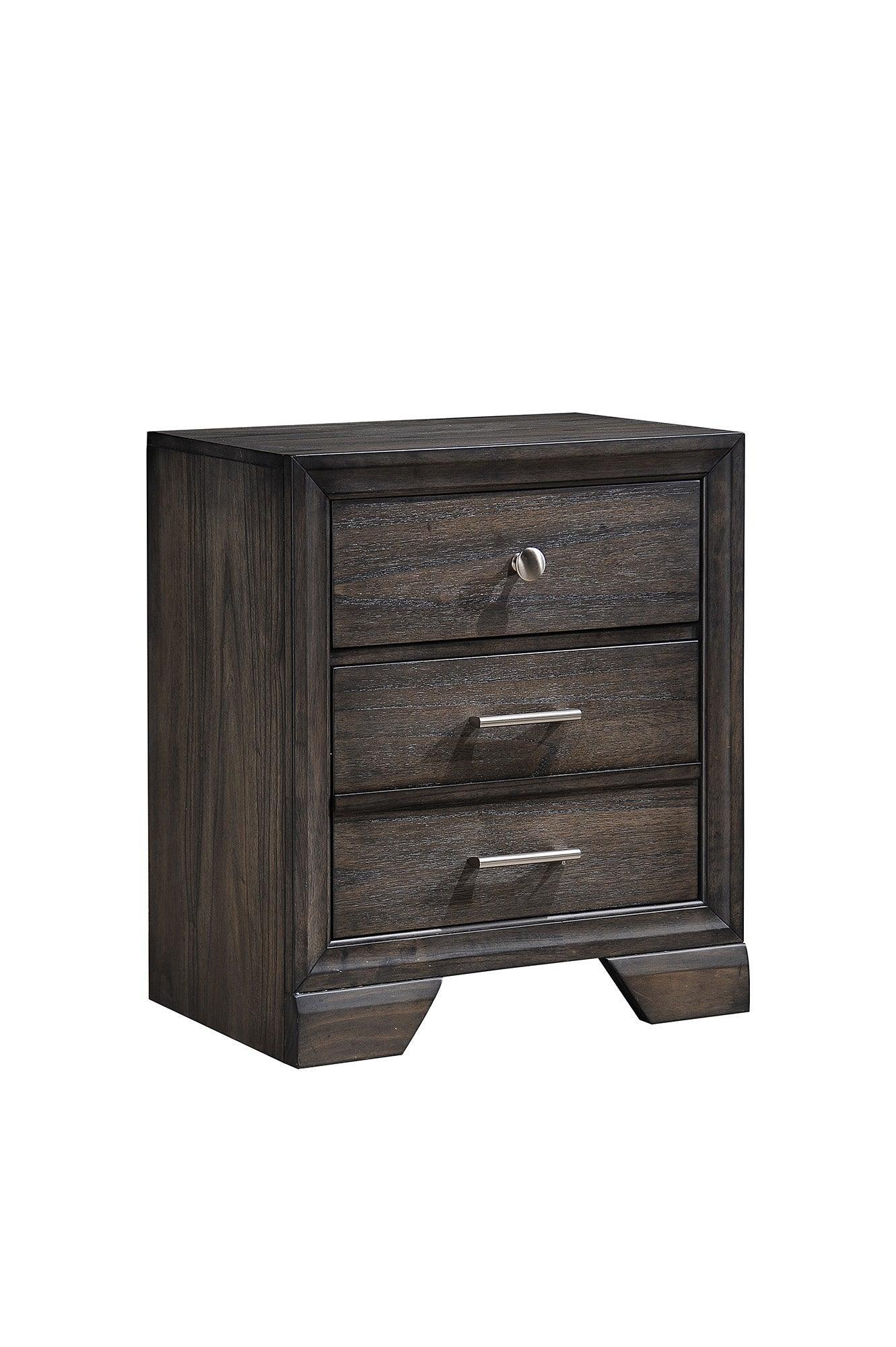 Jaymes Nightstand Gray 3 Drawers - Image 1
