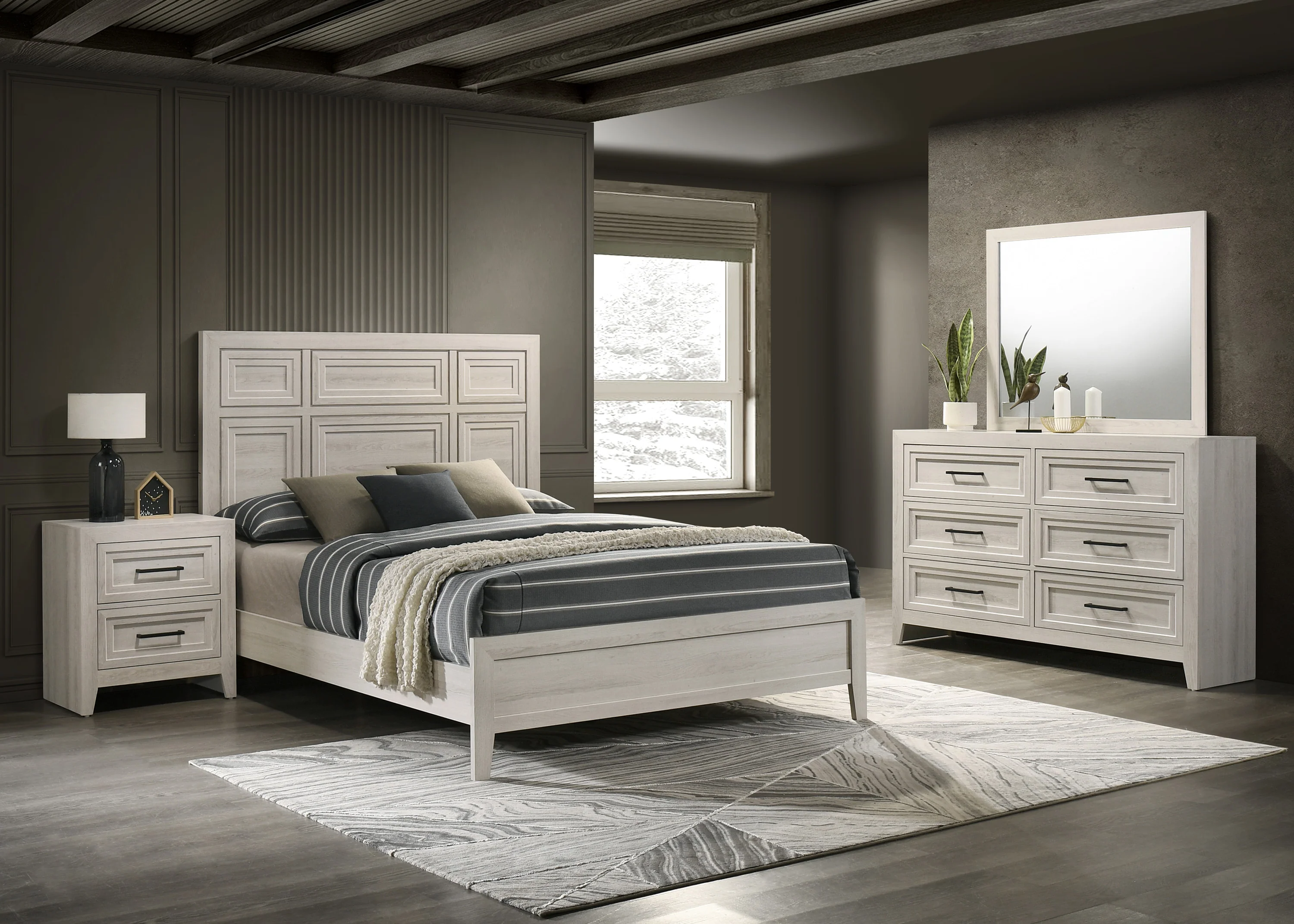 Lorraine Cream Panel Full Bed - Image 3