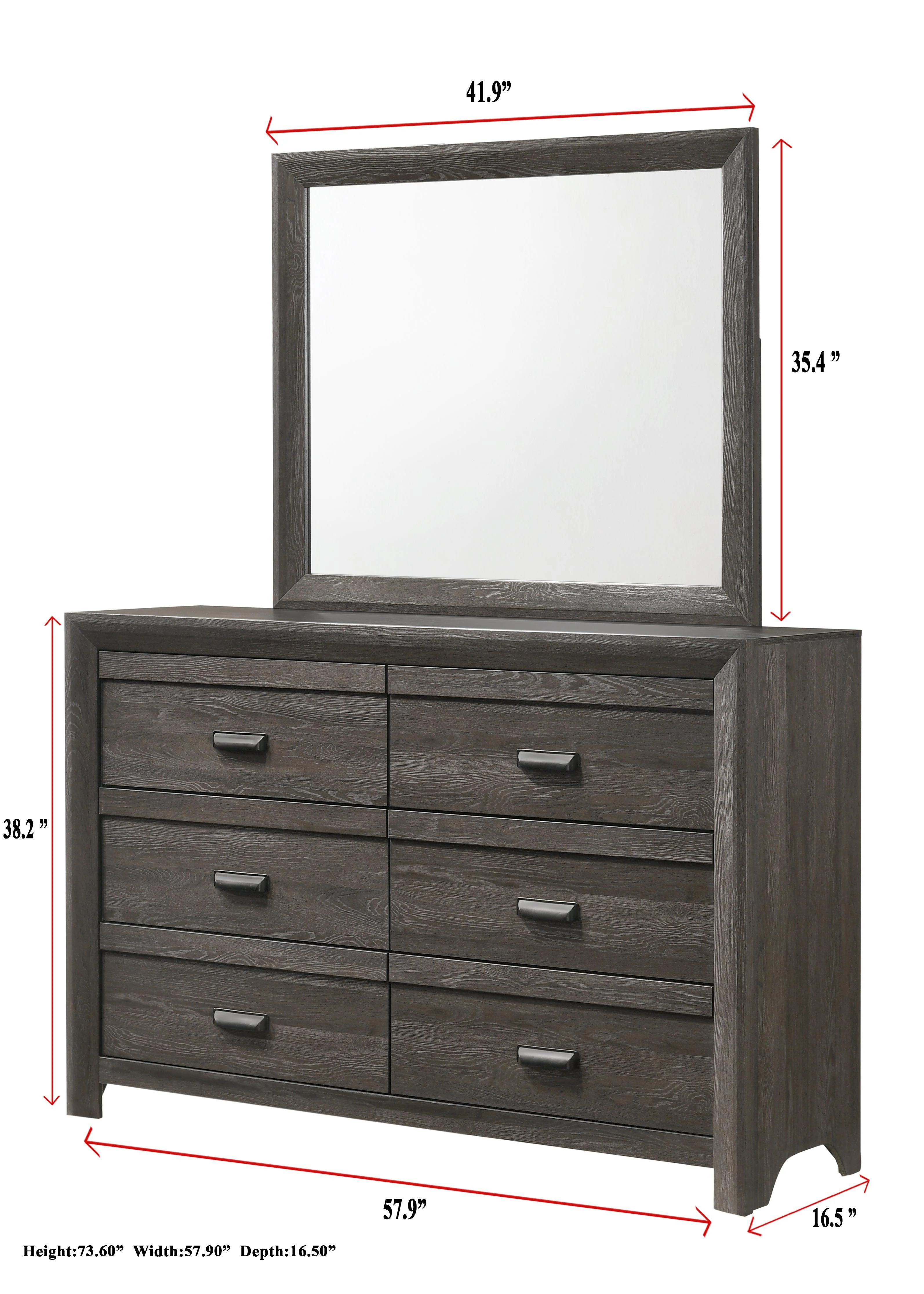 Adelaide Dresser Brown 6 Drawers - Image 2