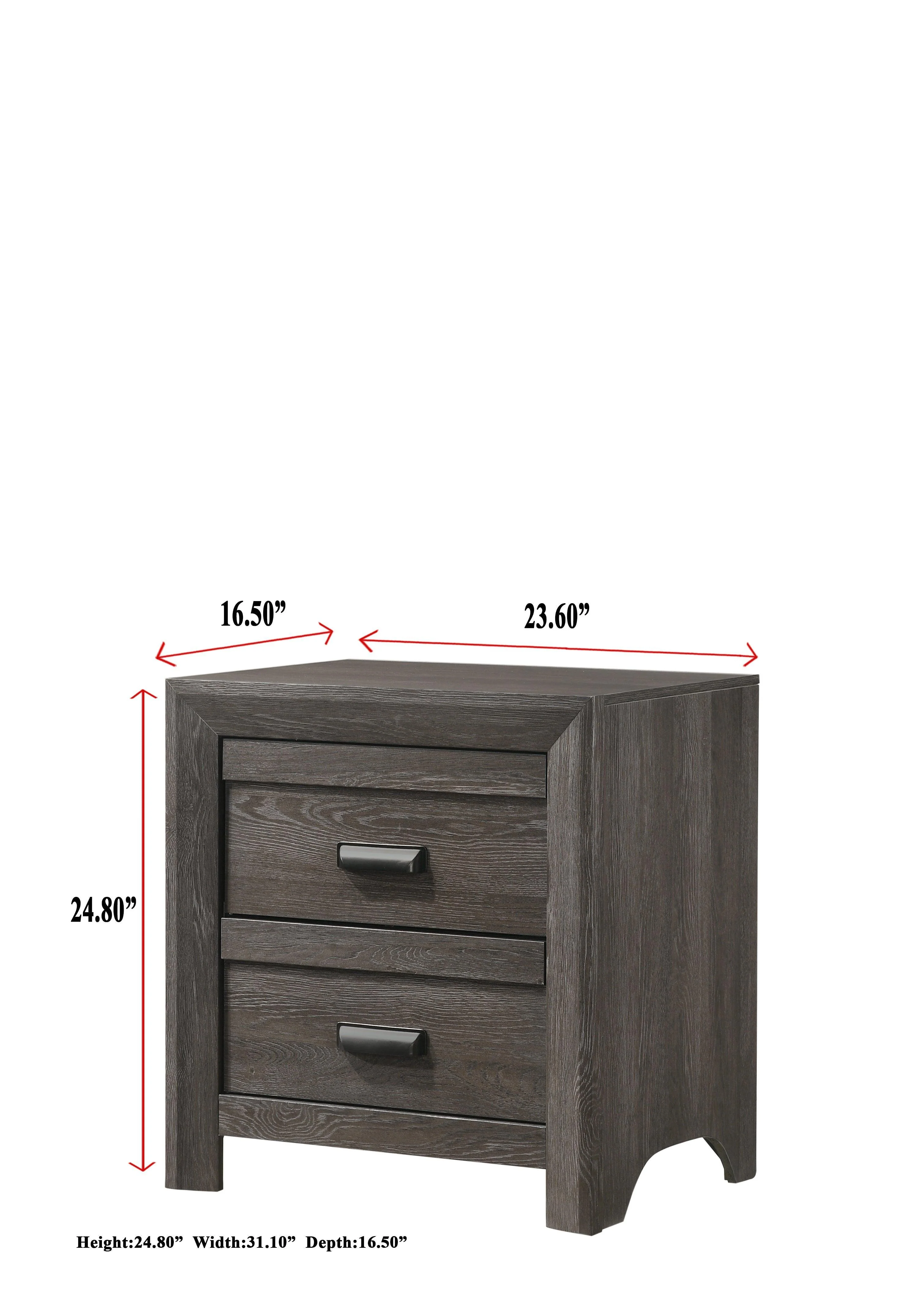 Adelaide Nightstand Brown 2 Drawers - Image 2