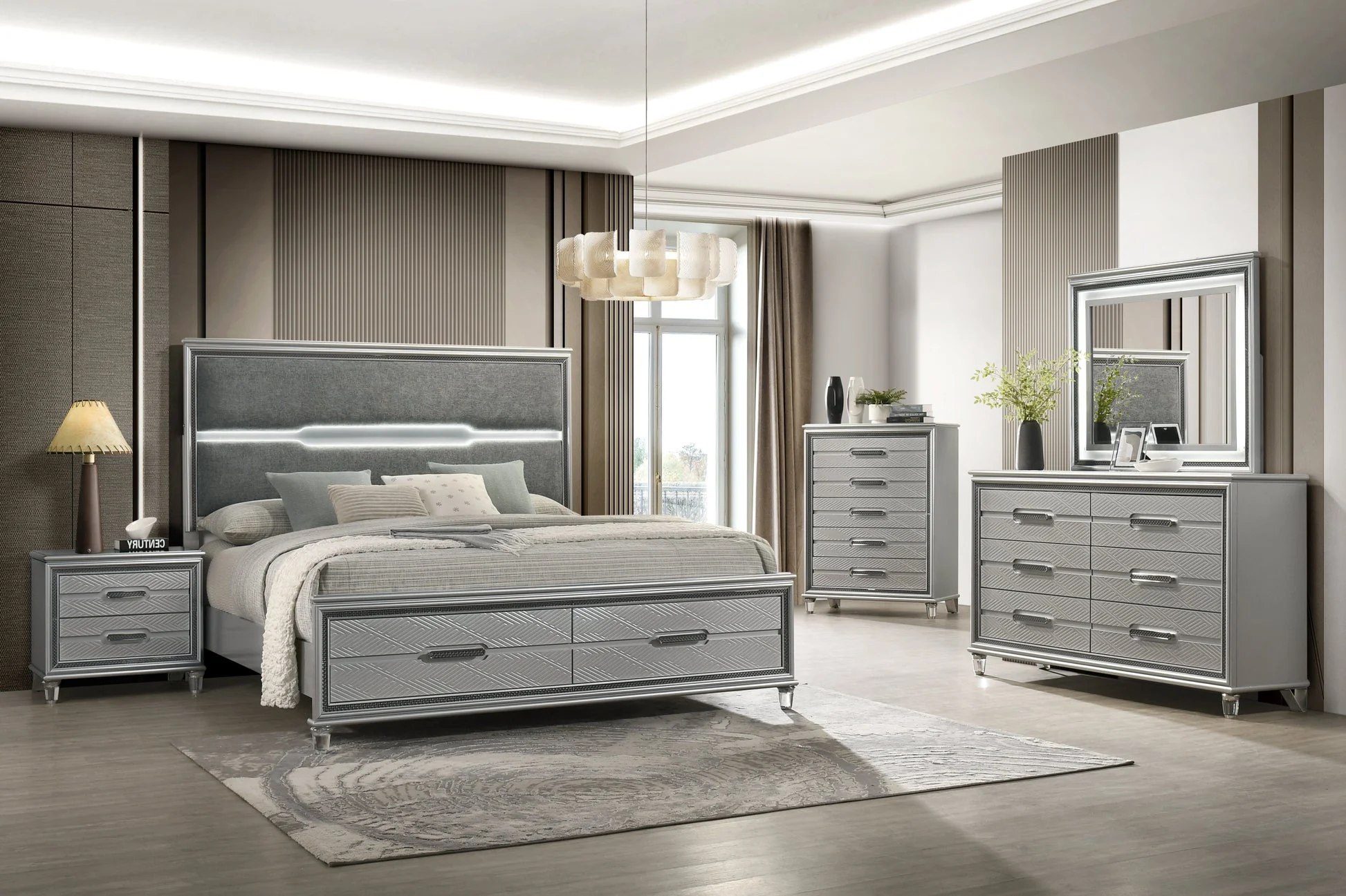 Amiri Gray Nightstand - Image 2