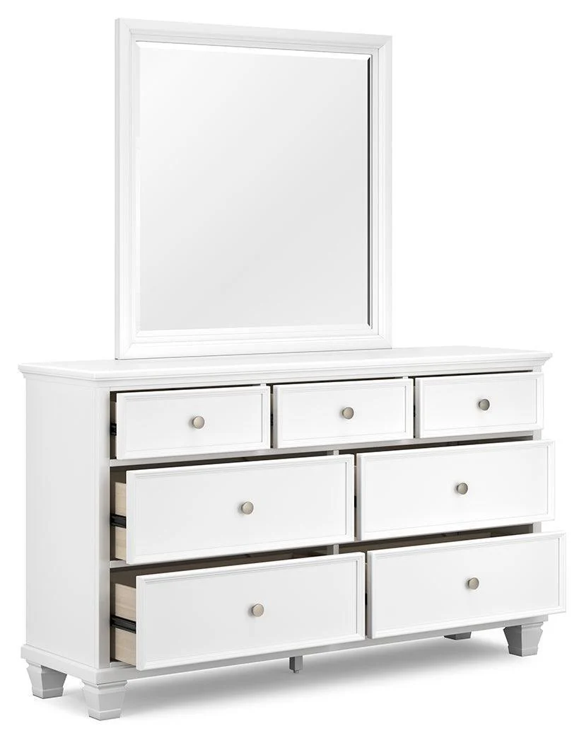 Fortman White Dresser And Mirror - Image 3