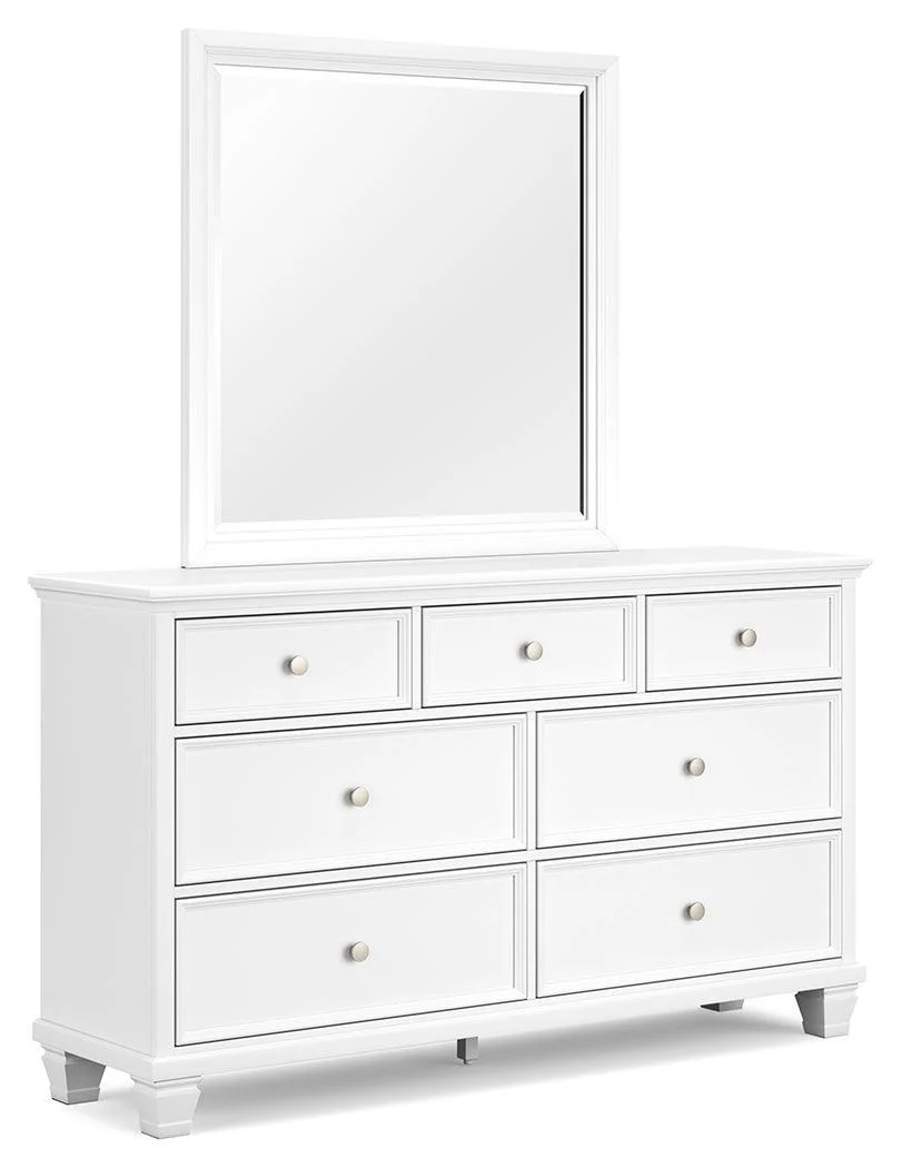 Fortman White Dresser And Mirror - Image 2