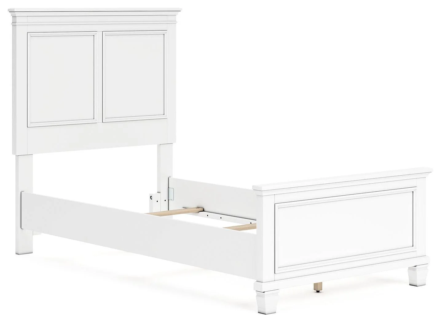 Fortman White Twin Panel Bed - Image 3