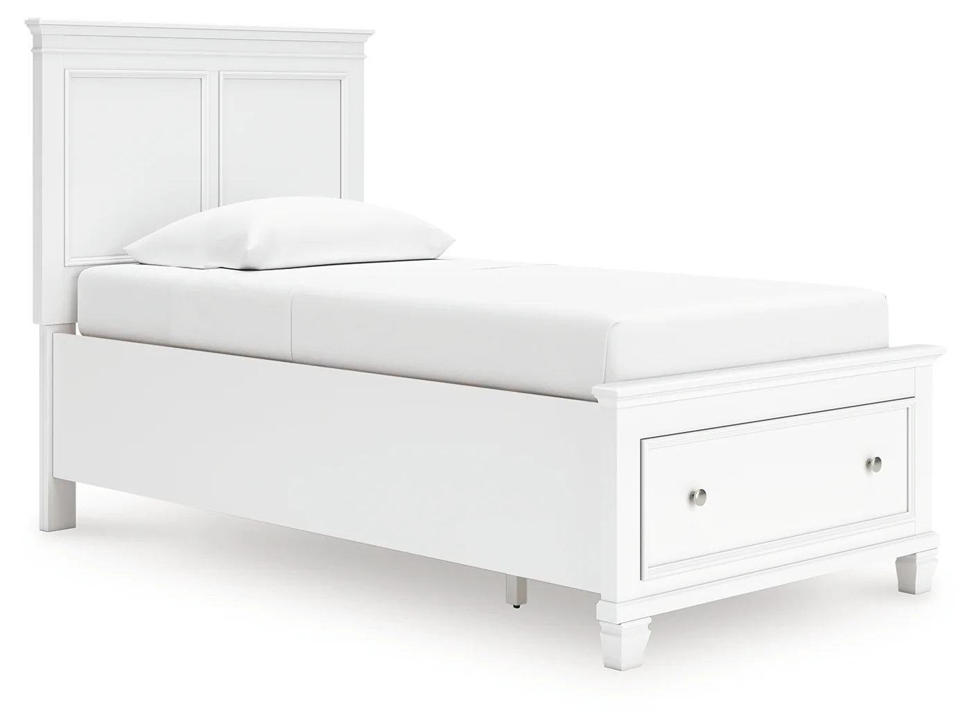 Fortman White Twin Panel Storage Bed - Image 2