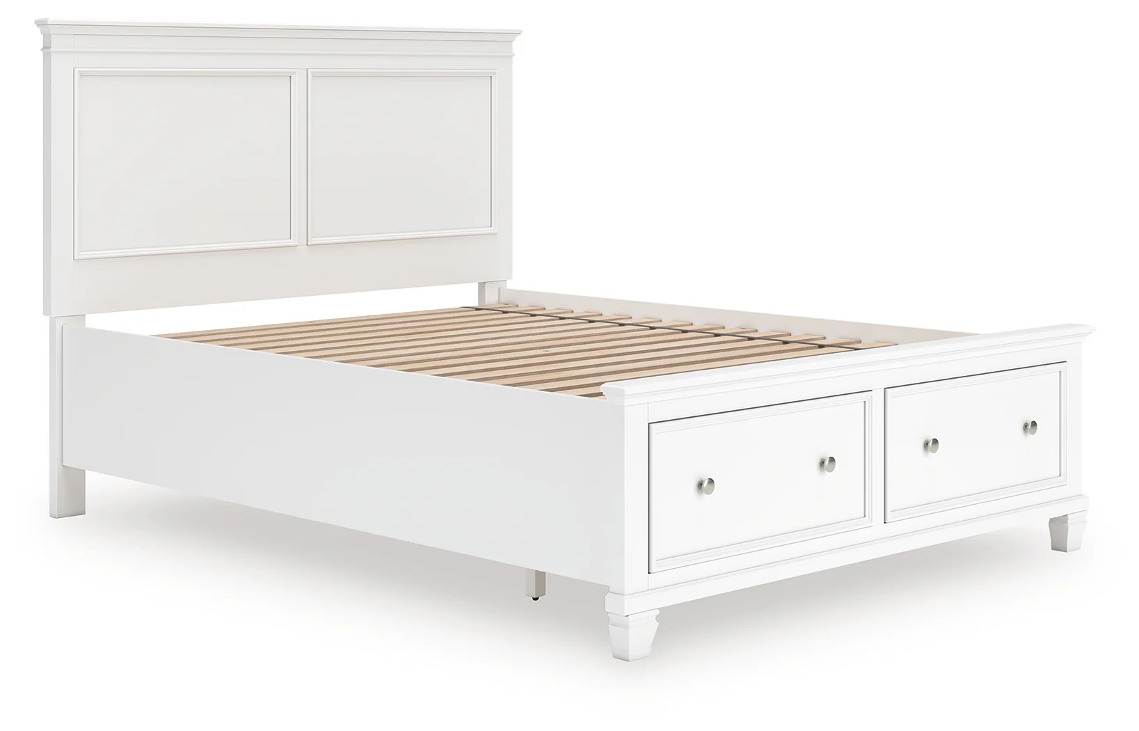 Fortman White Queen Panel Storage Bed - Image 1