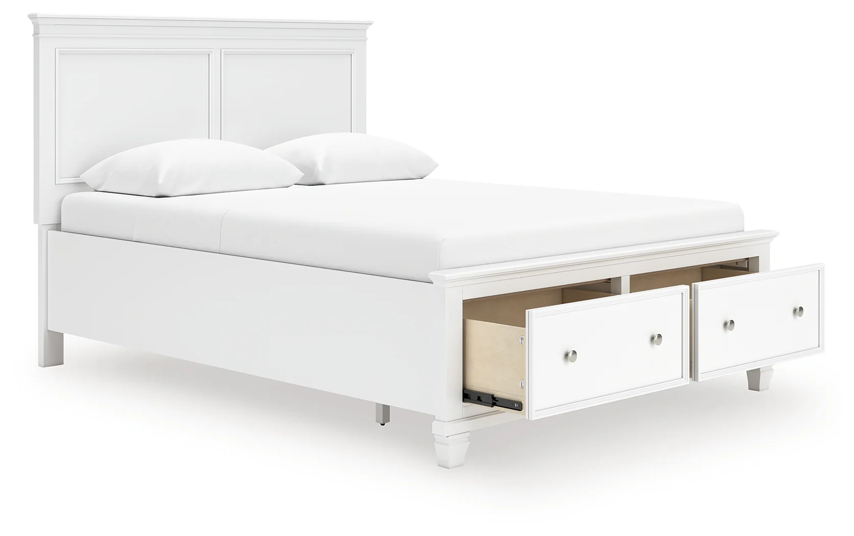 Fortman White Queen Panel Storage Bed - Image 3