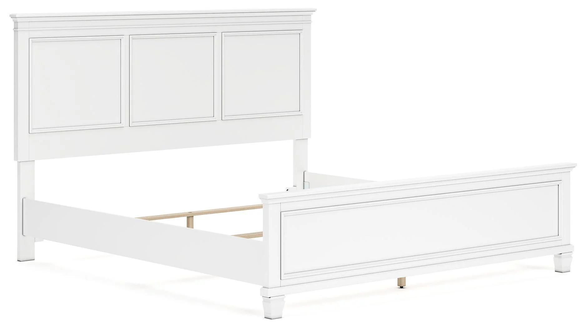 Fortman White King Panel Bed - Image 3