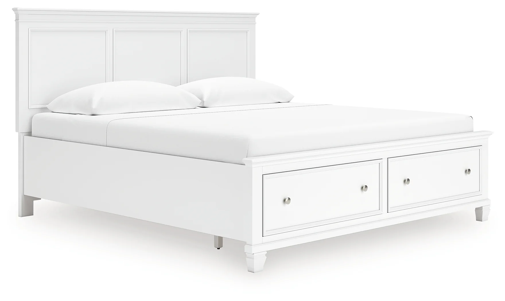 Fortman White King Panel Storage Bed - Image 2