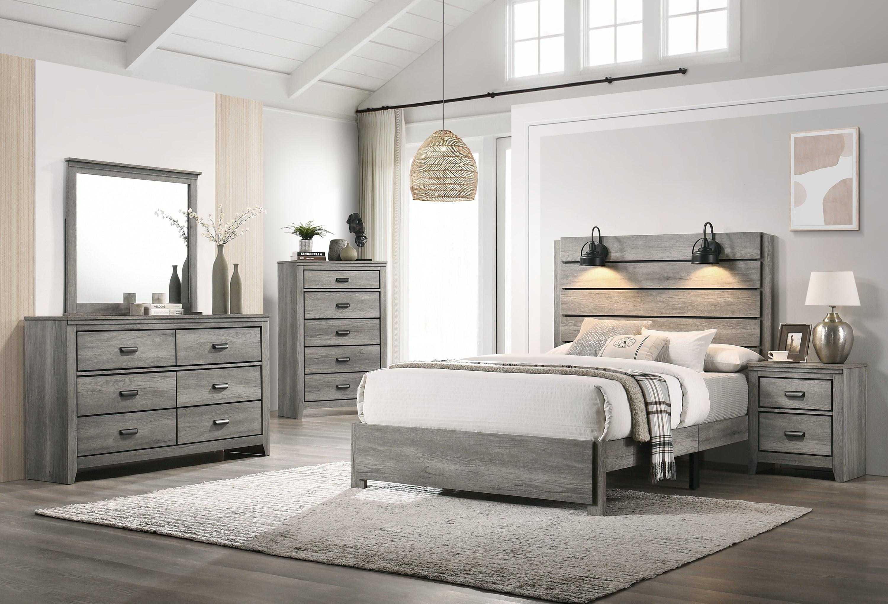 Carter Gray LED Platform King Bed - Image 2