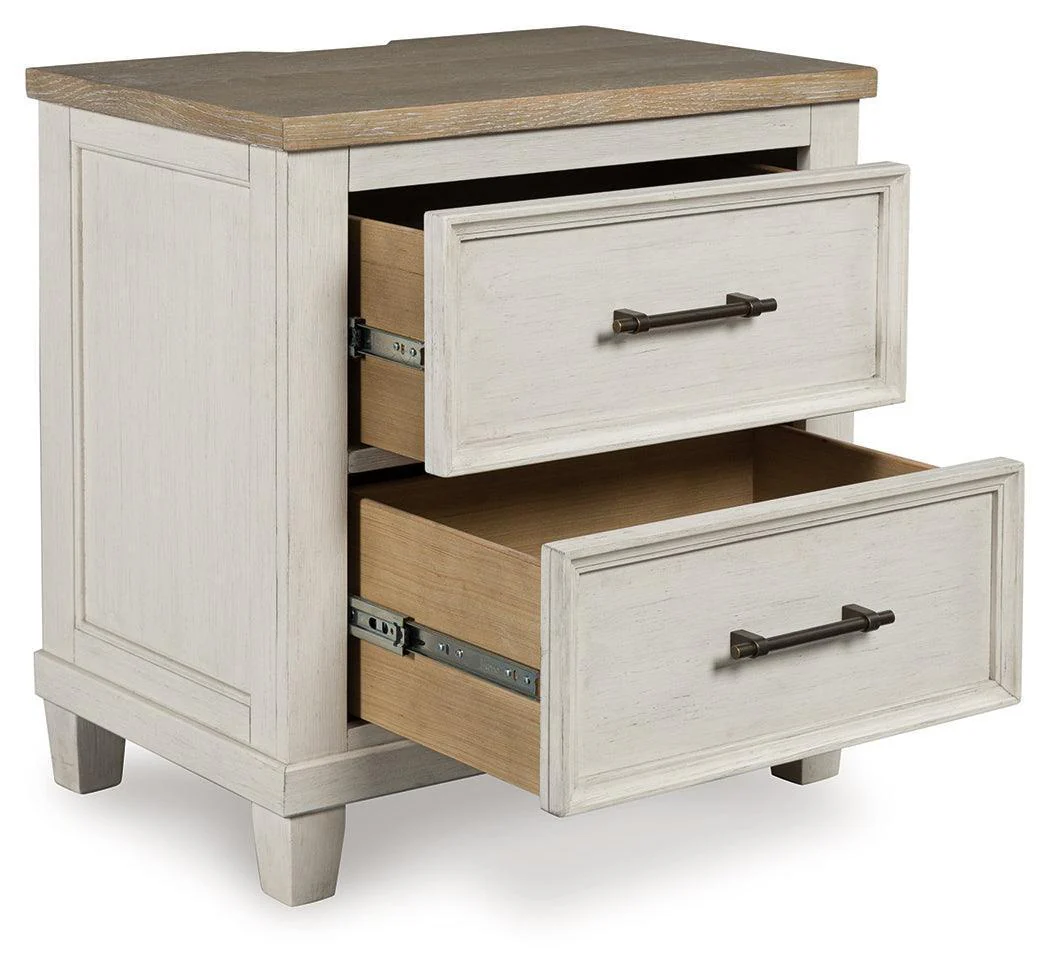 Shaybrock Antique White/Brown Nightstand - Image 3