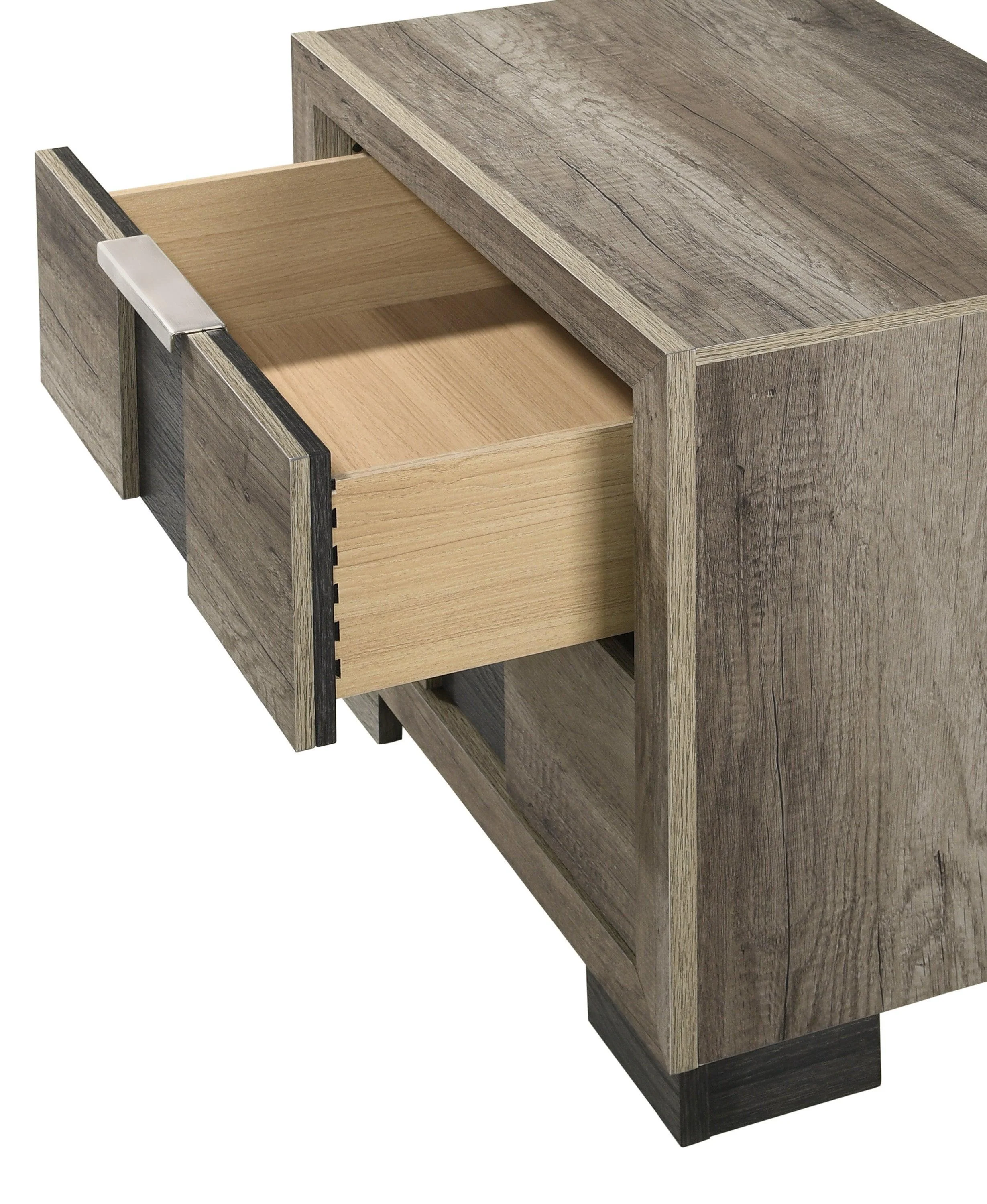 Rangley Nightstand Light Gray 6 Drawers - Image 3