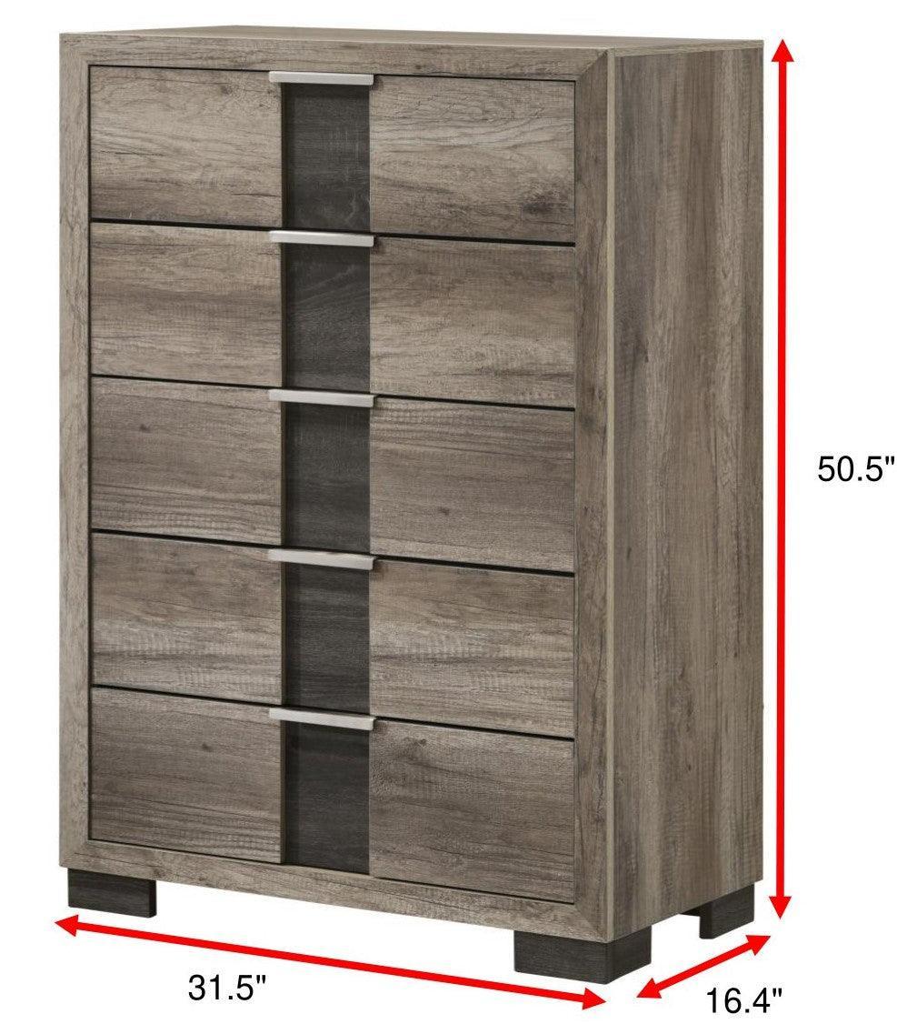 Rangley Chest Gray 5 Drawers - Image 2