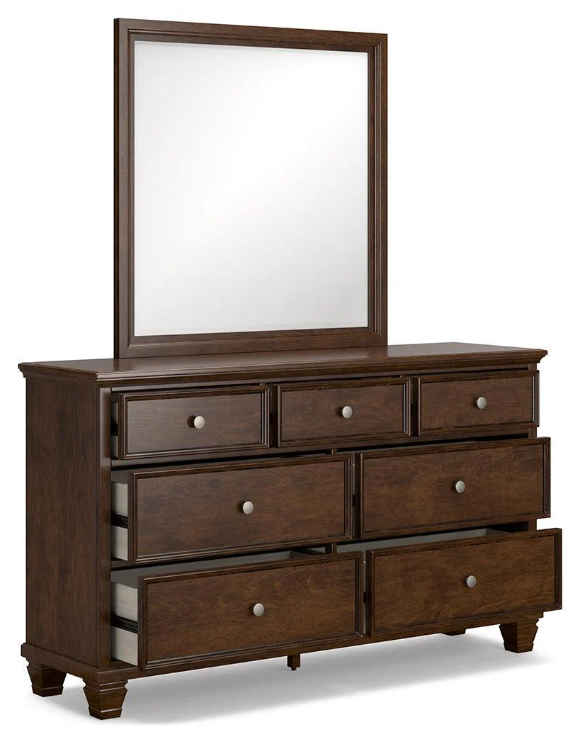 Danabrin Brown Dresser And Mirror - Image 3