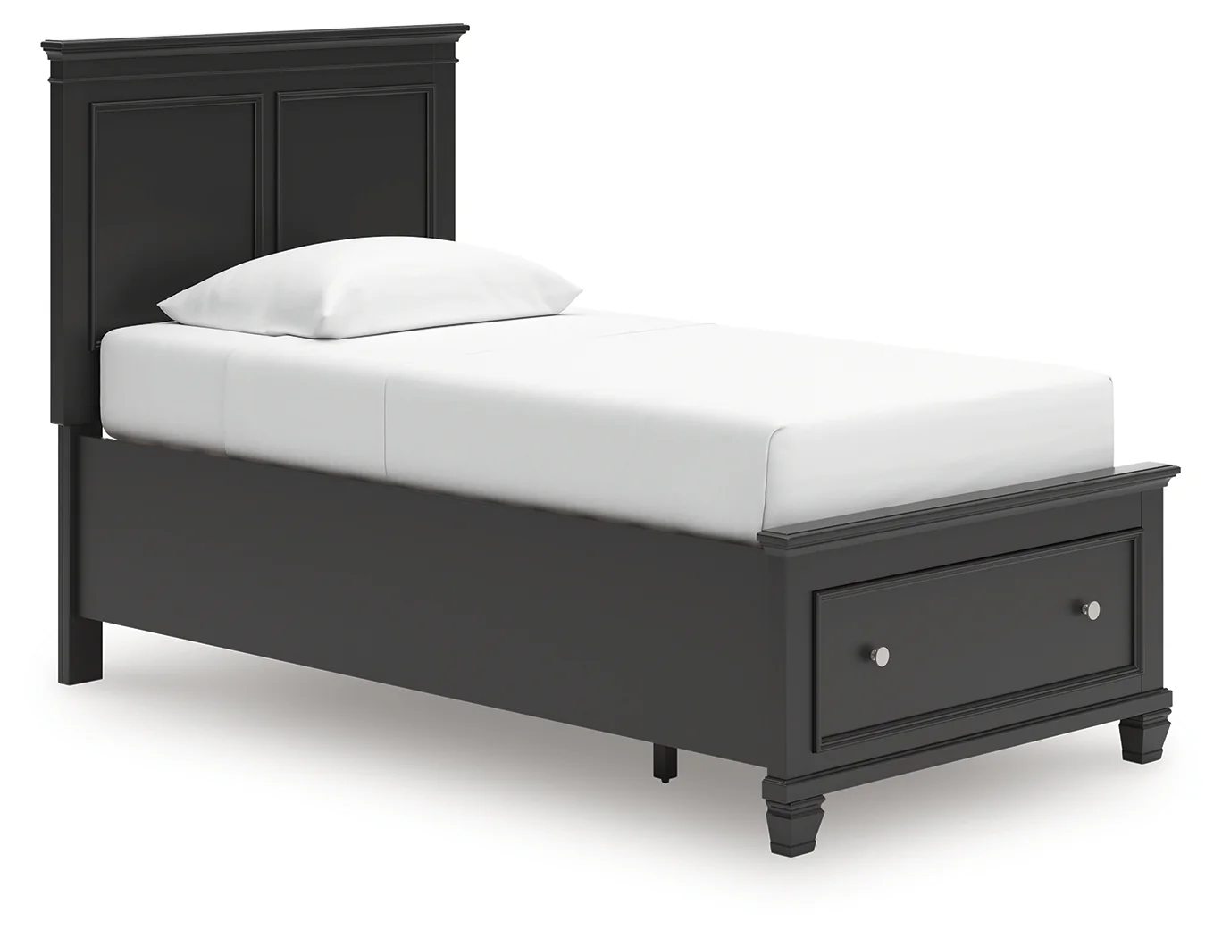 Lanolee Black Twin Panel Storage Bed - Image 2