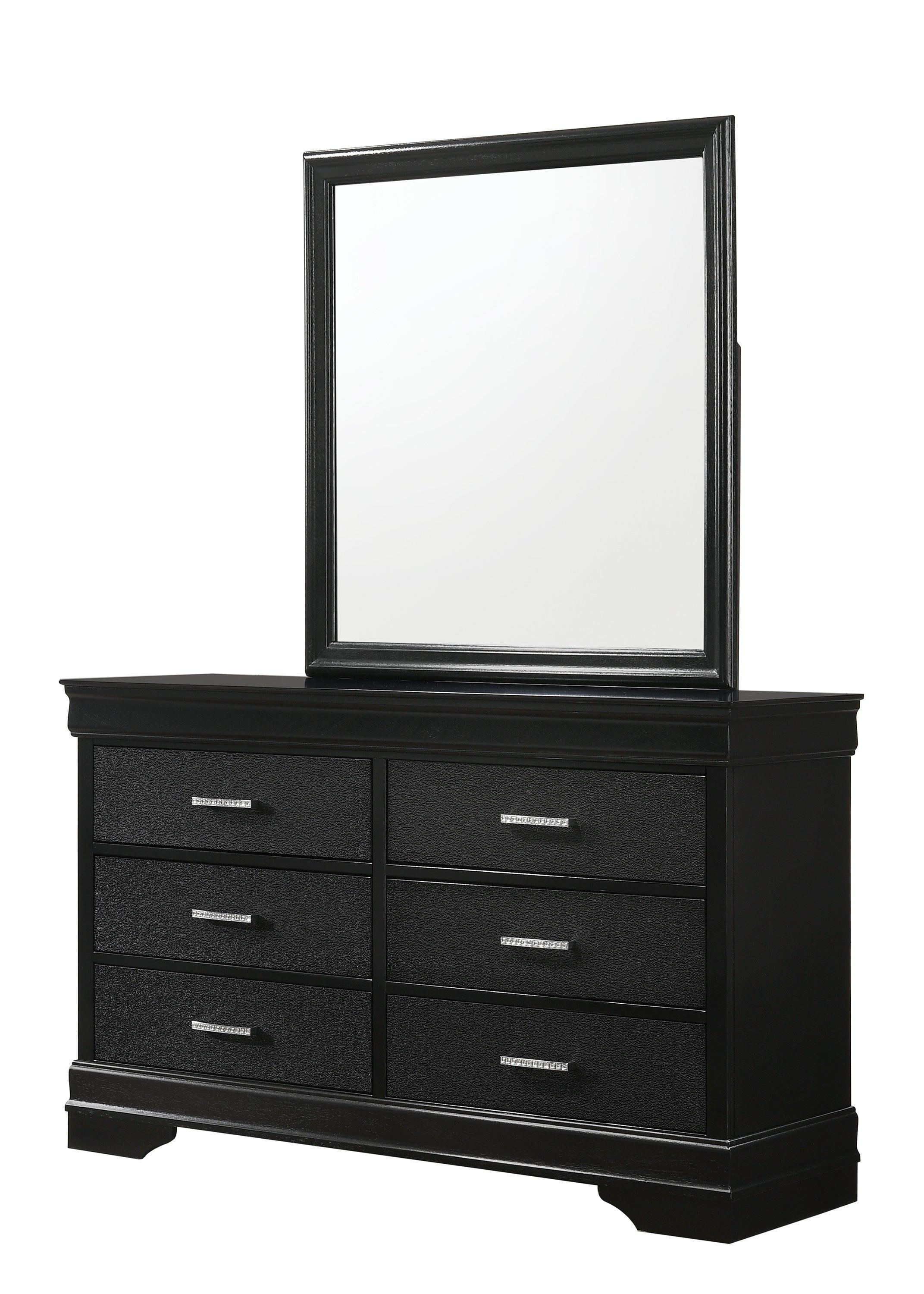 Amalia Chest Black Crystal 5 Drawers - Image 2