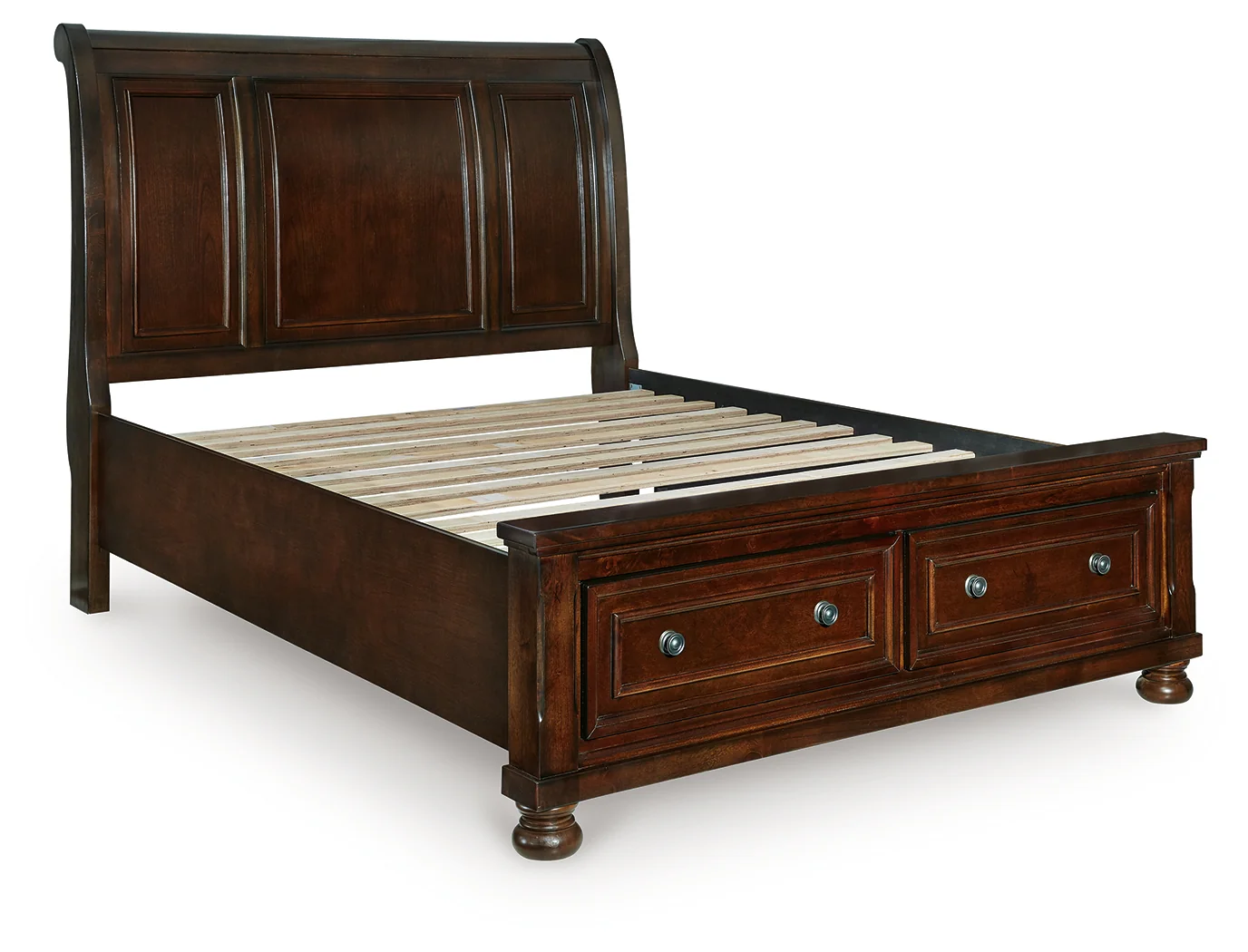 Porter Rustic Brown Queen Sleigh Storage Bed - Image 3