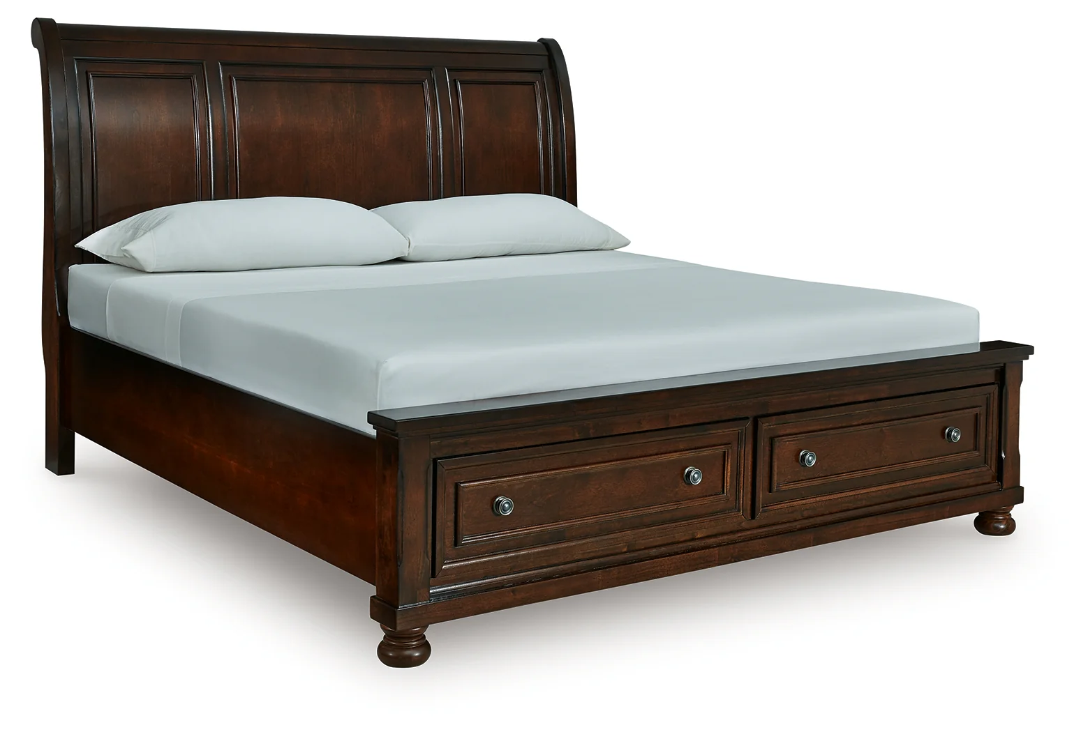 Porter Rustic Brown King Sleigh Storage Bed - Image 2