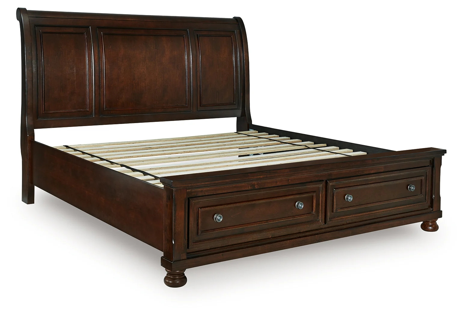 Porter Rustic Brown King Sleigh Storage Bed - Image 3