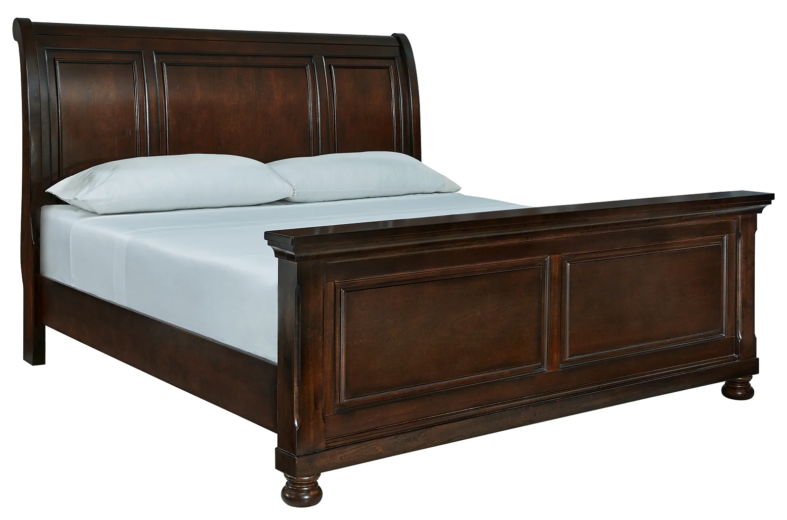 Porter Rustic Brown King Sleigh Bed - Image 1
