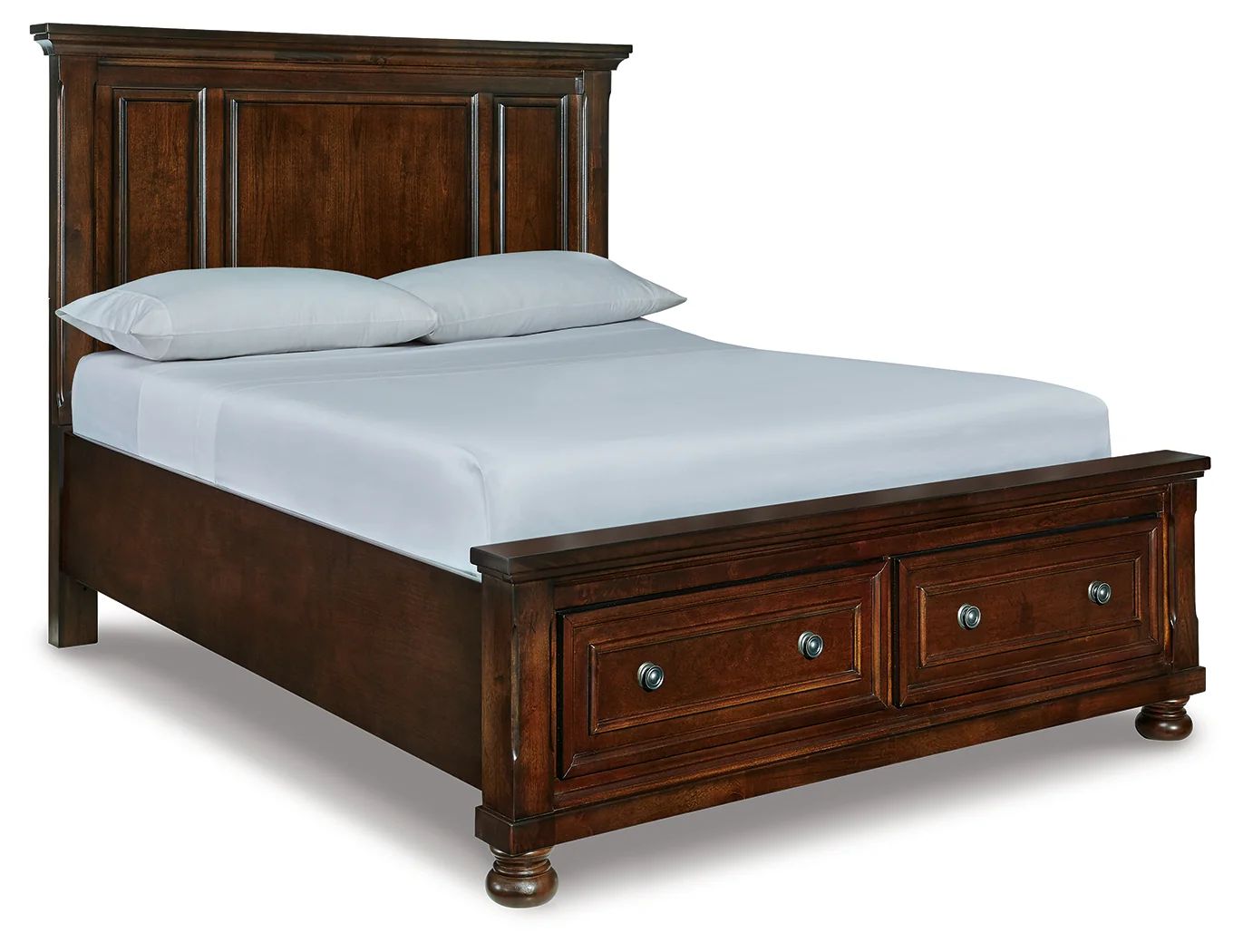 Porter Rustic Brown Queen Panel Storage Bed - Image 1