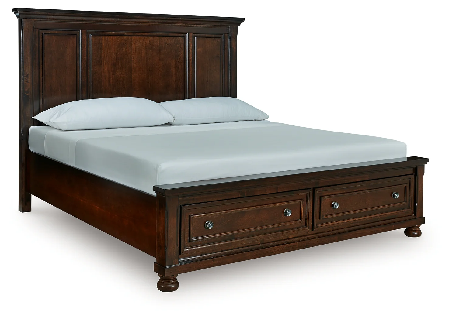 Porter Rustic Brown King Panel Storage Bed - Image 1