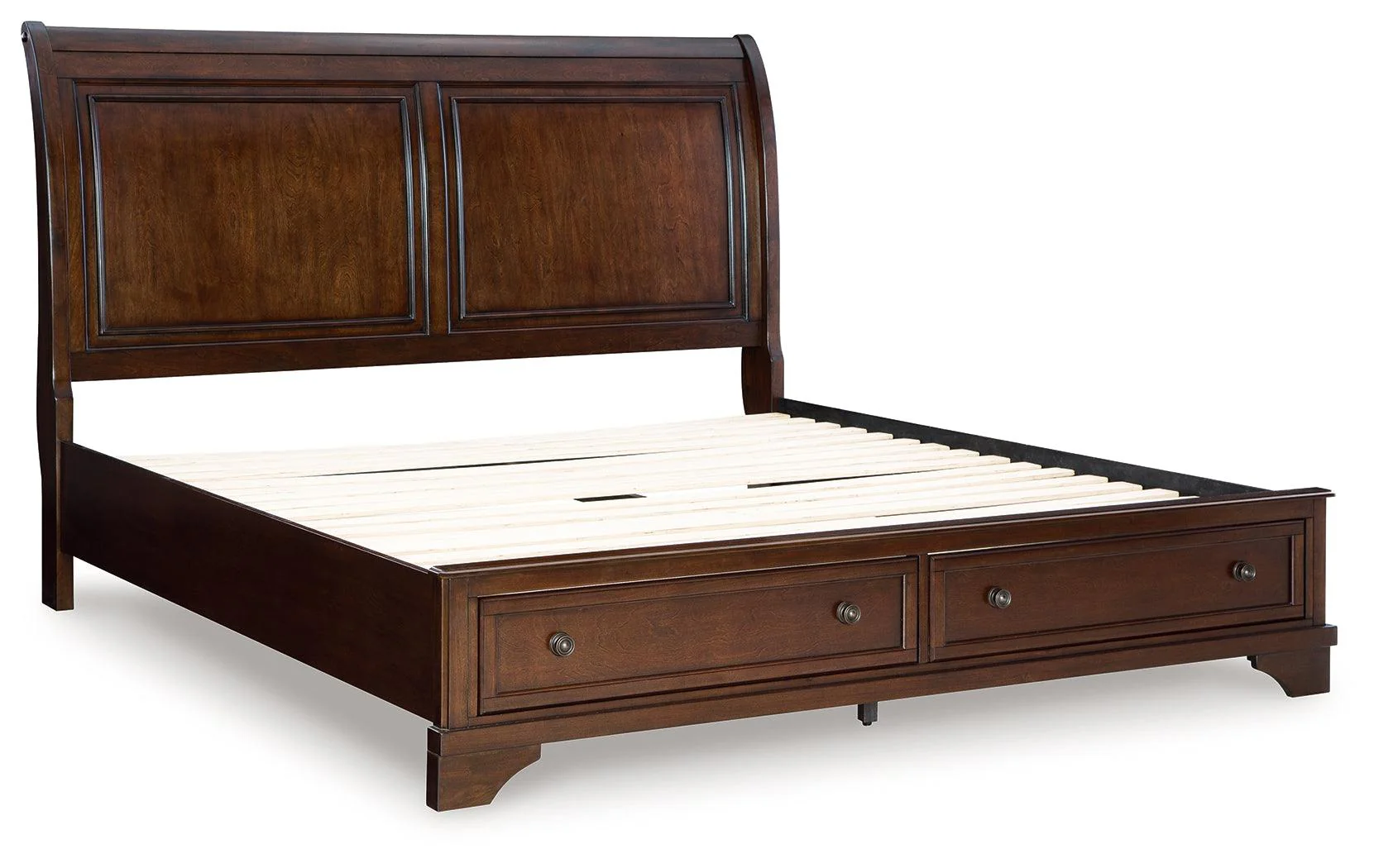 Trellington Brown King Sleigh Storage Bed - Image 3