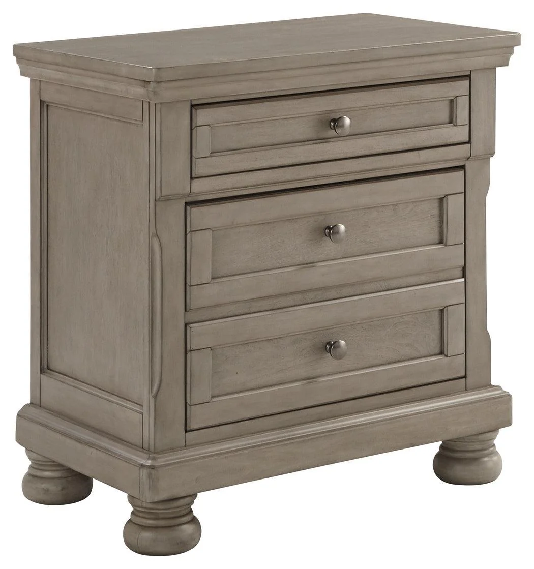 Lettner Light Gray Nightstand - Image 2