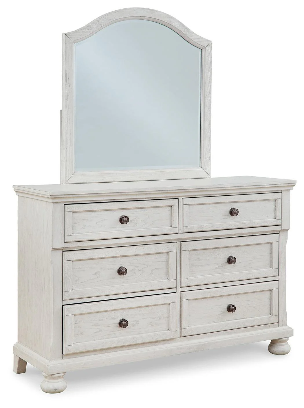 Robbinsdale Antique White Dresser And Mirror - Image 2