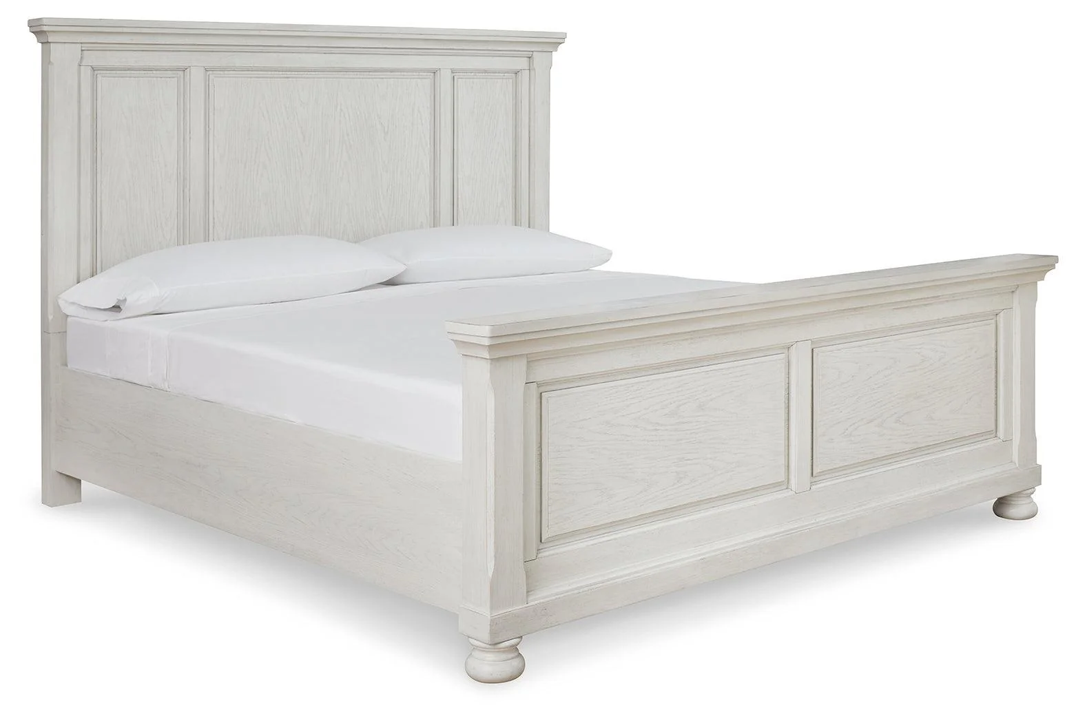 Robbinsdale Antique White King Panel Bed - Image 2