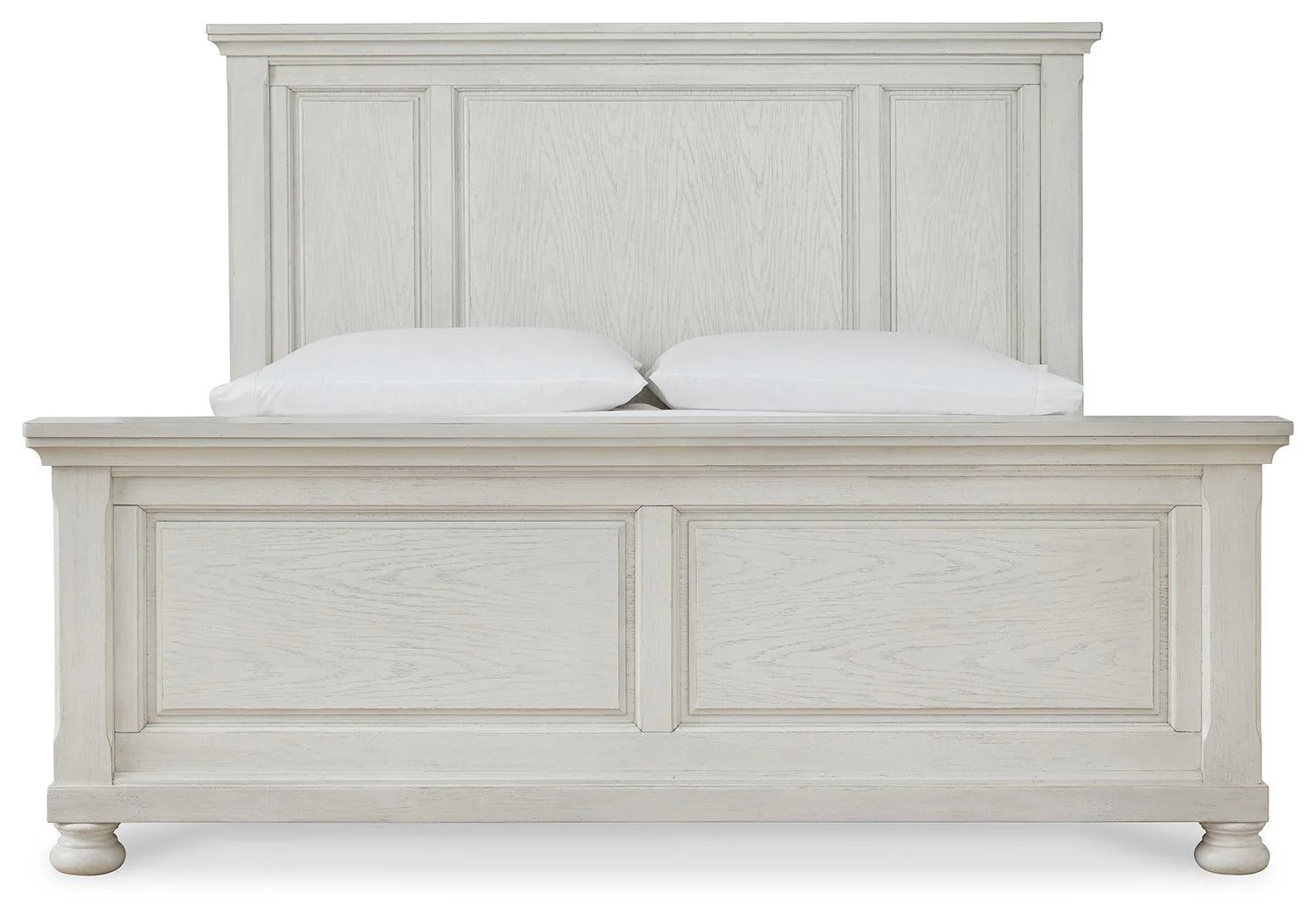 Robbinsdale Antique White King Panel Bed - Image 3