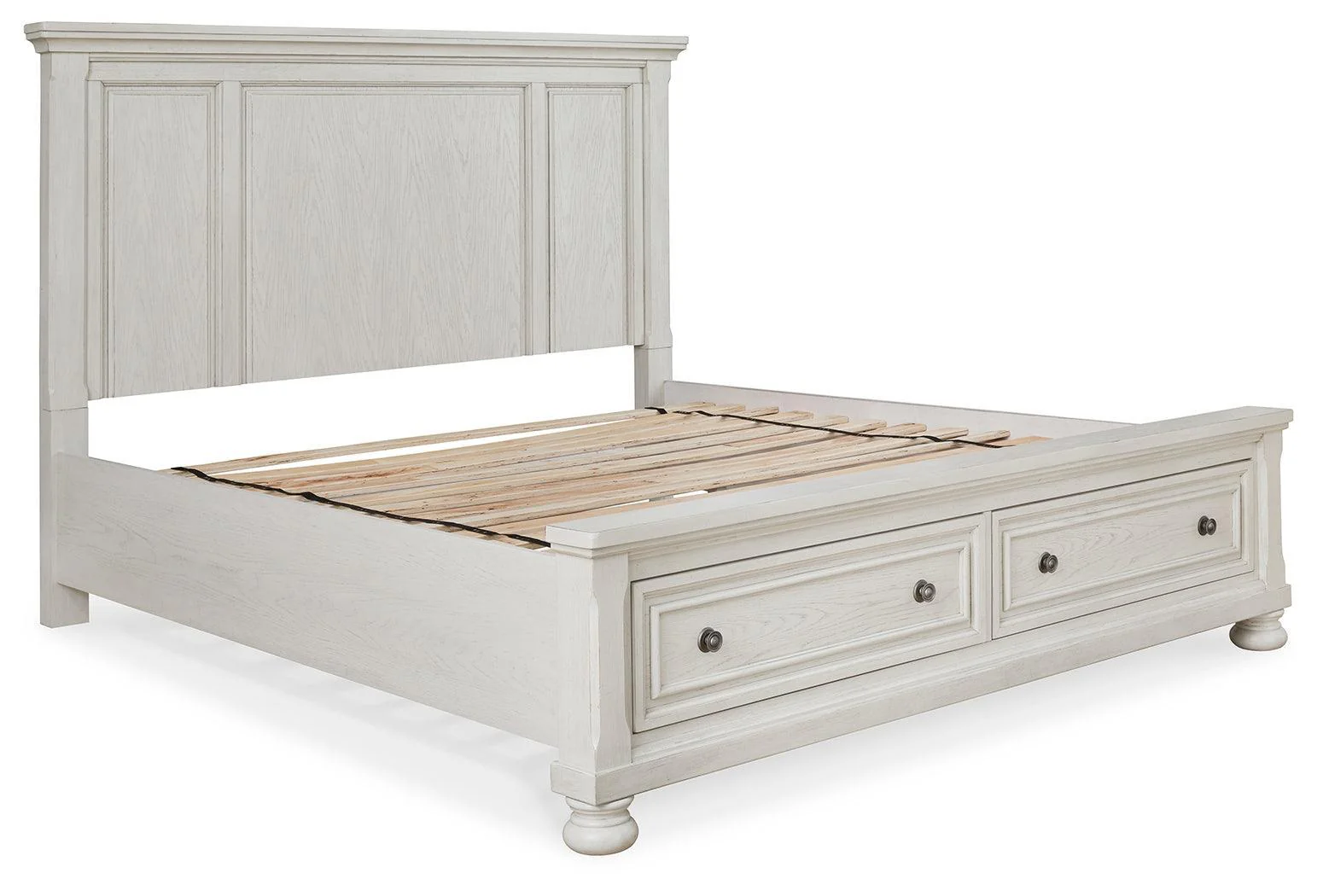 Robbinsdale Antique White Queen Panel Storage Bed - Image 3