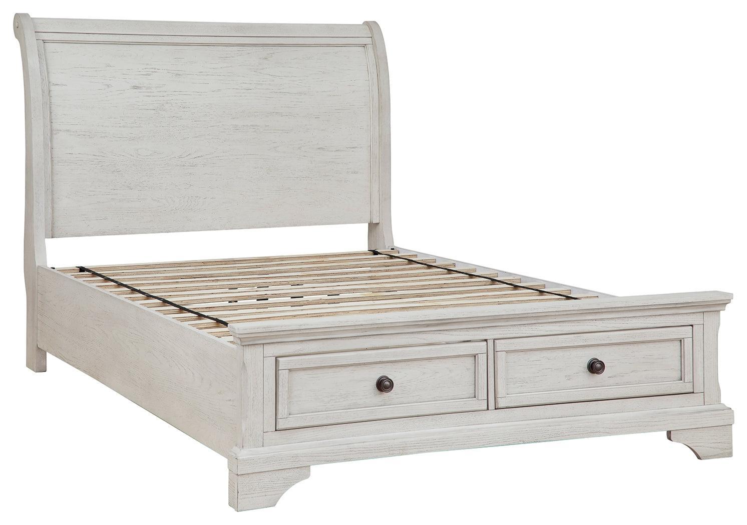 Robbinsdale Antique White Full Sleigh Storage Bed - Image 3