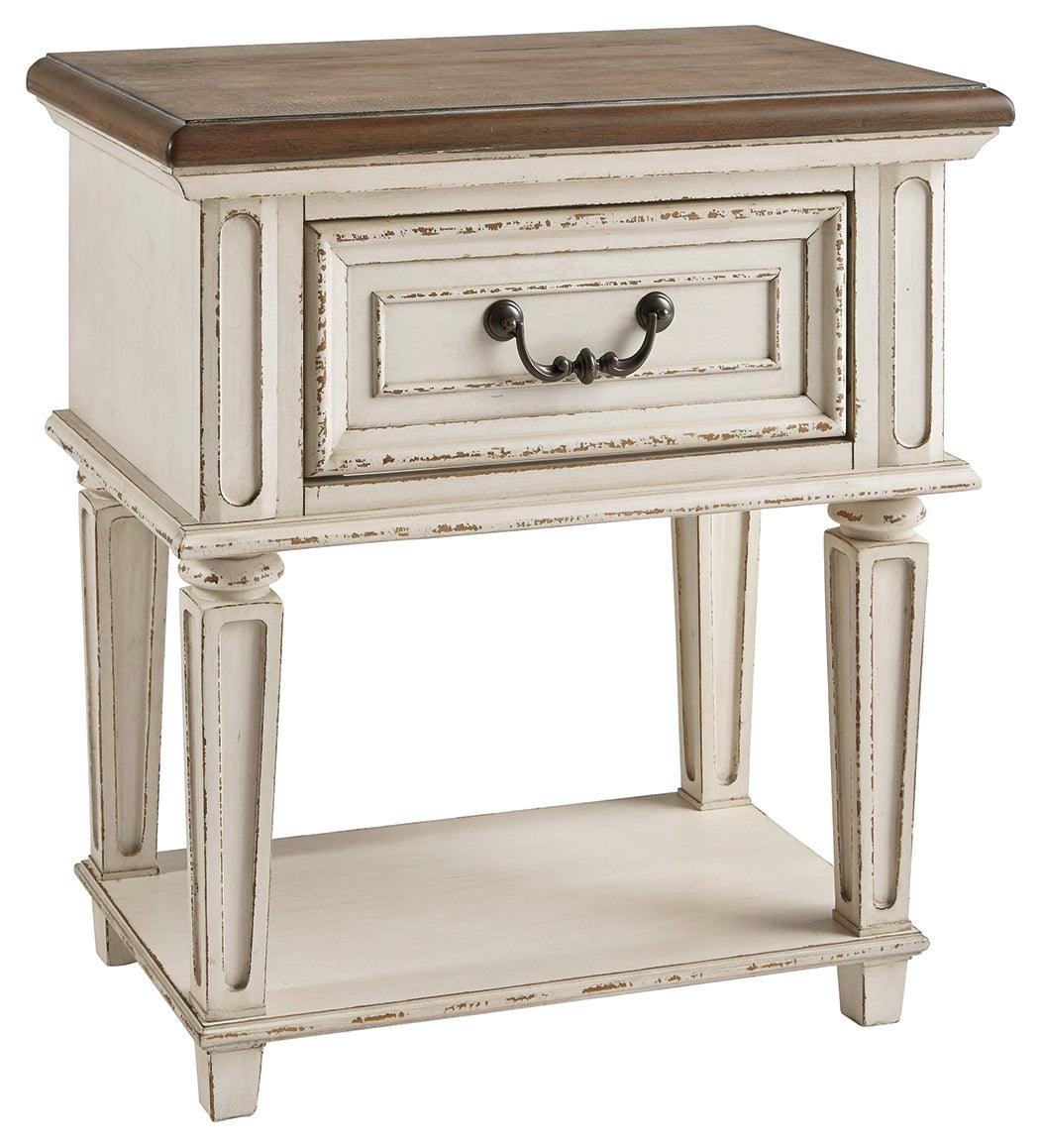 Realyn Chipped White Nightstand - Image 2