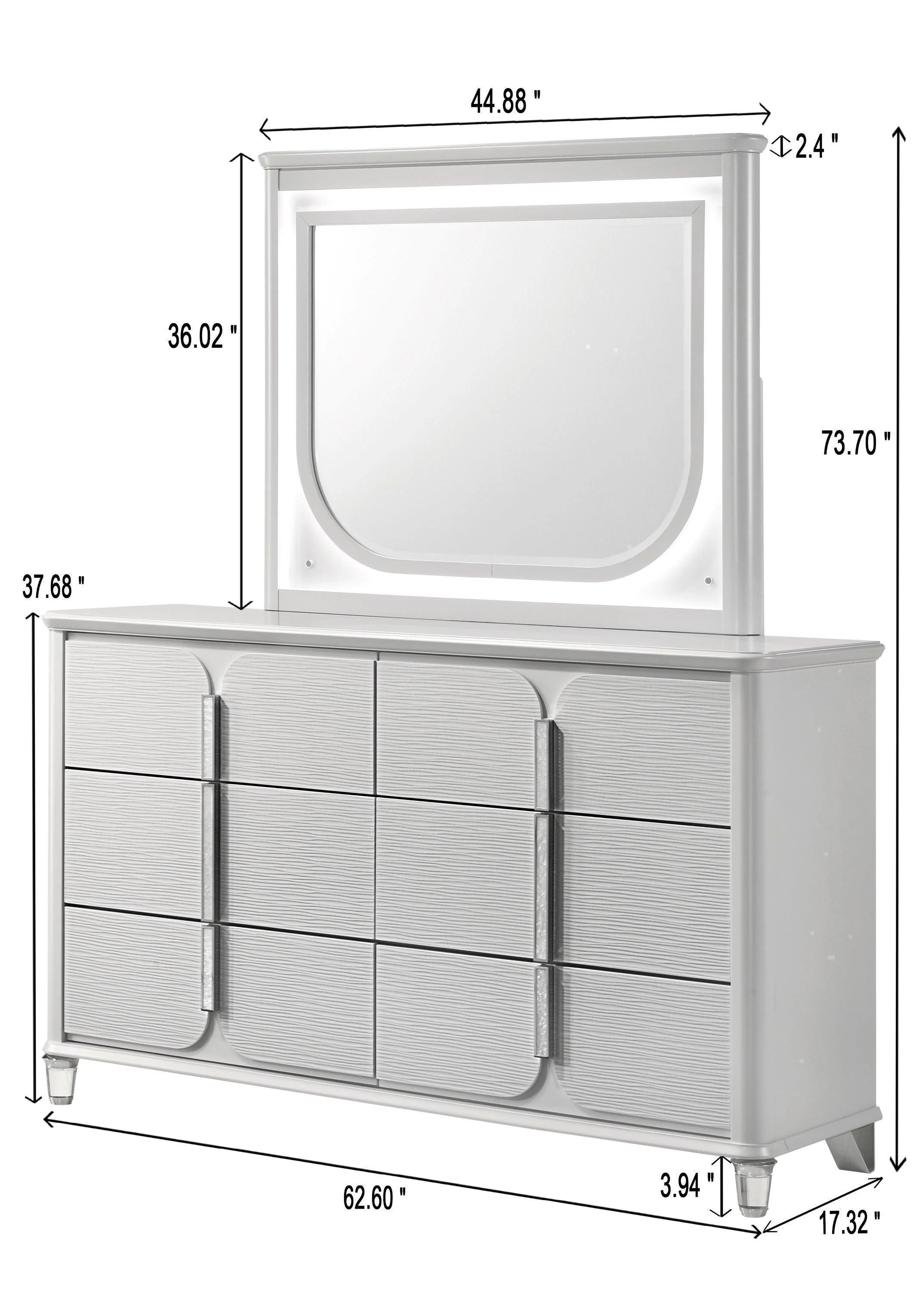 Vivian White Dresser - Image 2