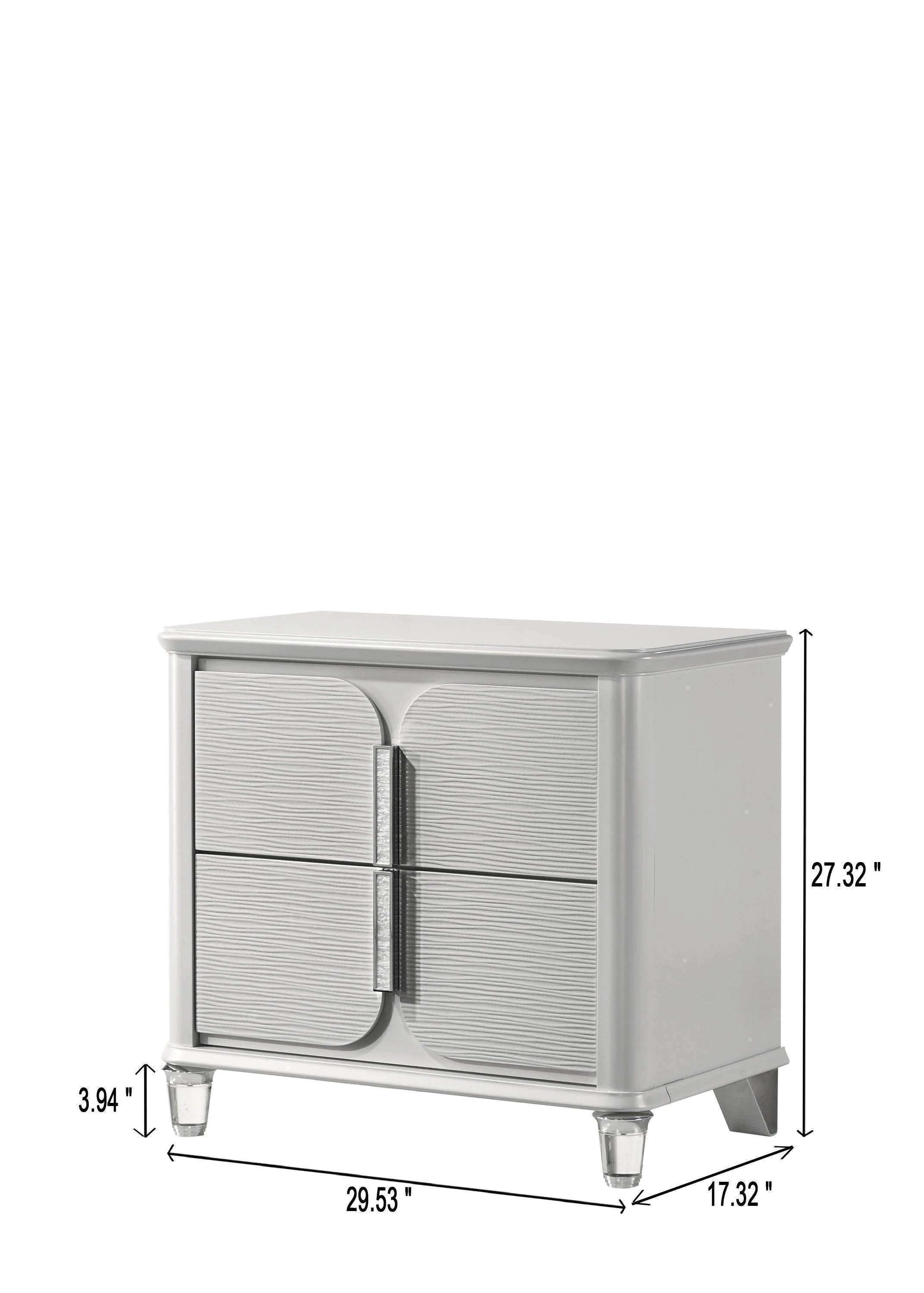 Vivian White Nightstand - Image 2