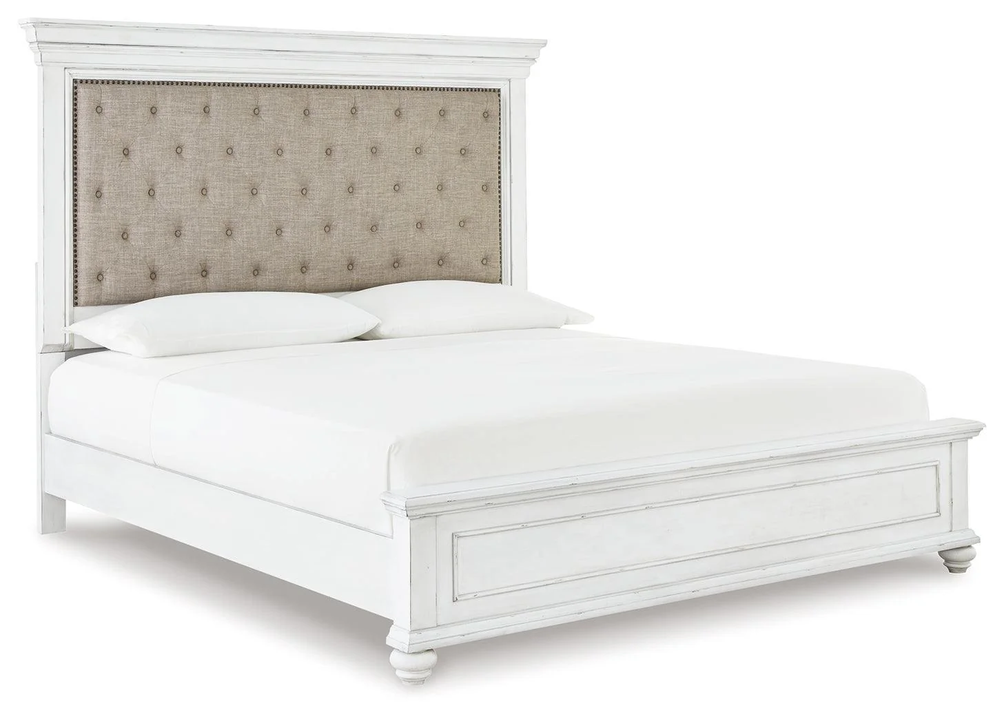 Kanwyn Whitewash Queen Panel Bed - Image 2