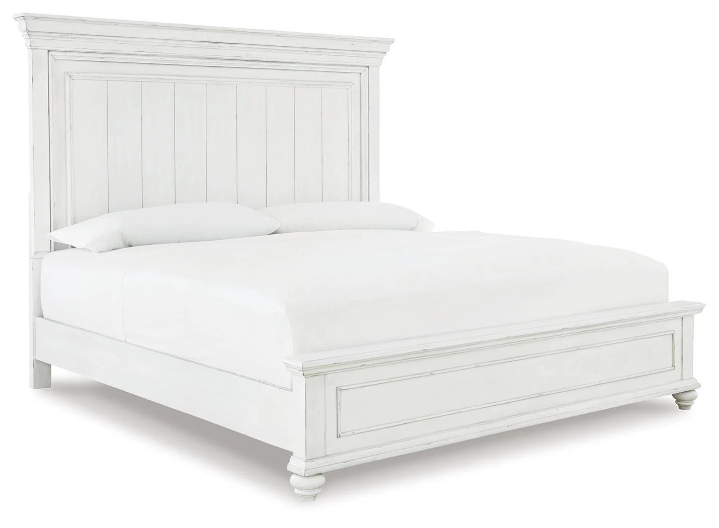 Kanwyn Whitewash King Panel Bed - Image 2