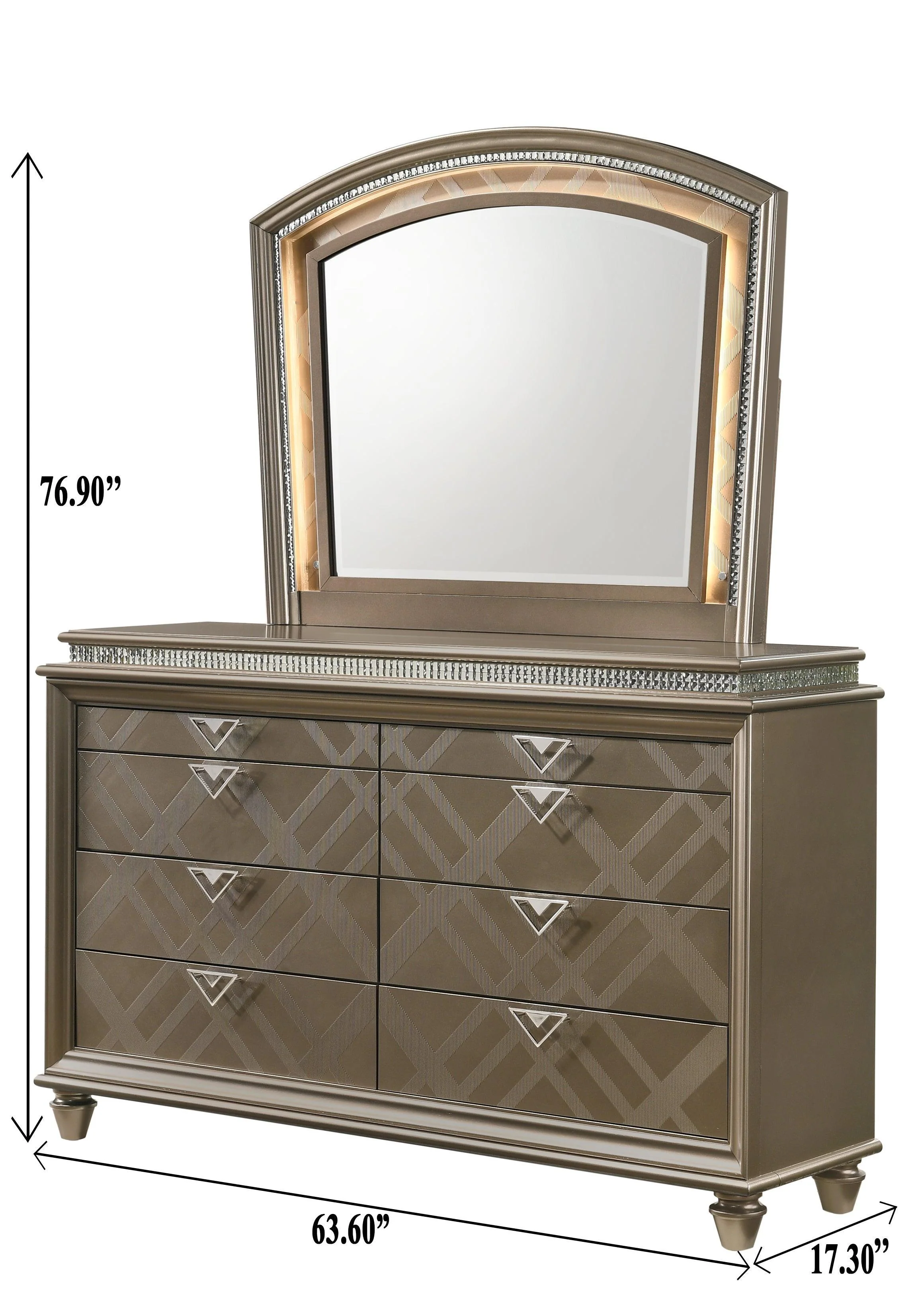 Cristal Dresser Light Brown Taupe - Image 2