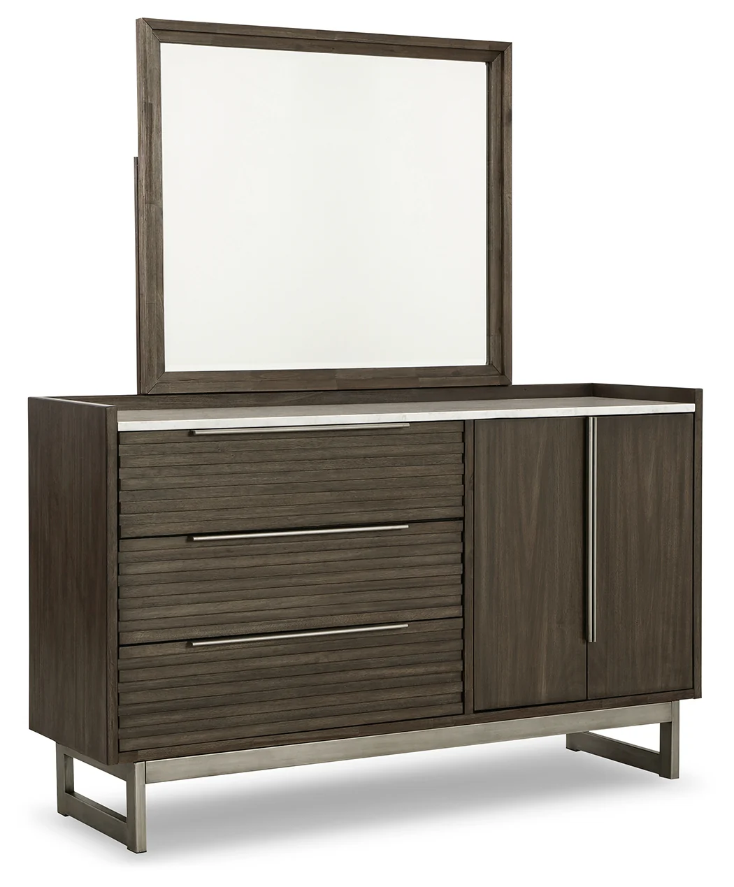 Arkenton Grayish Brown Dresser and Mirror - Image 2